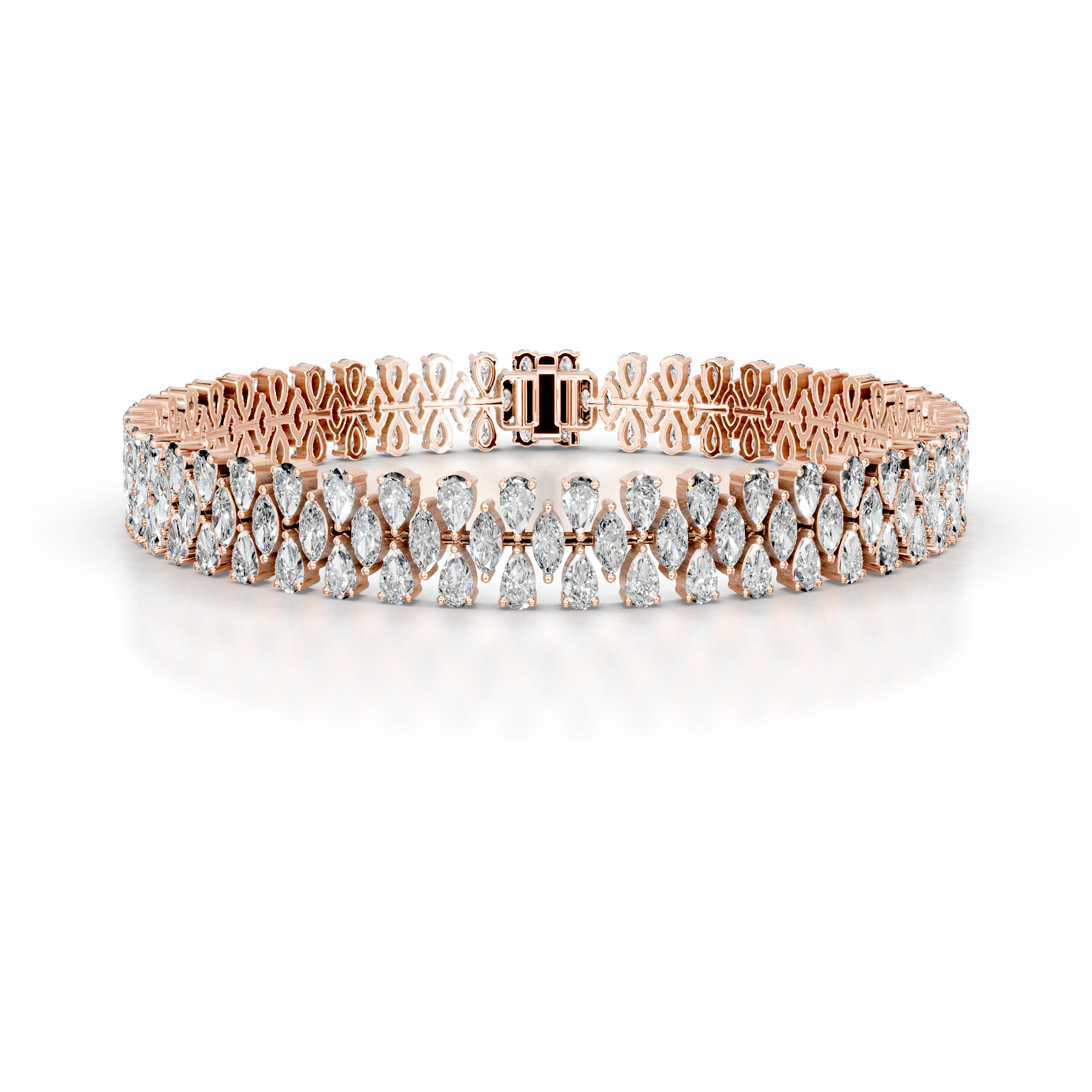 Judith Lab Grown Diamond Tennis Bracelet (10 Carat) -14K Rose Gold