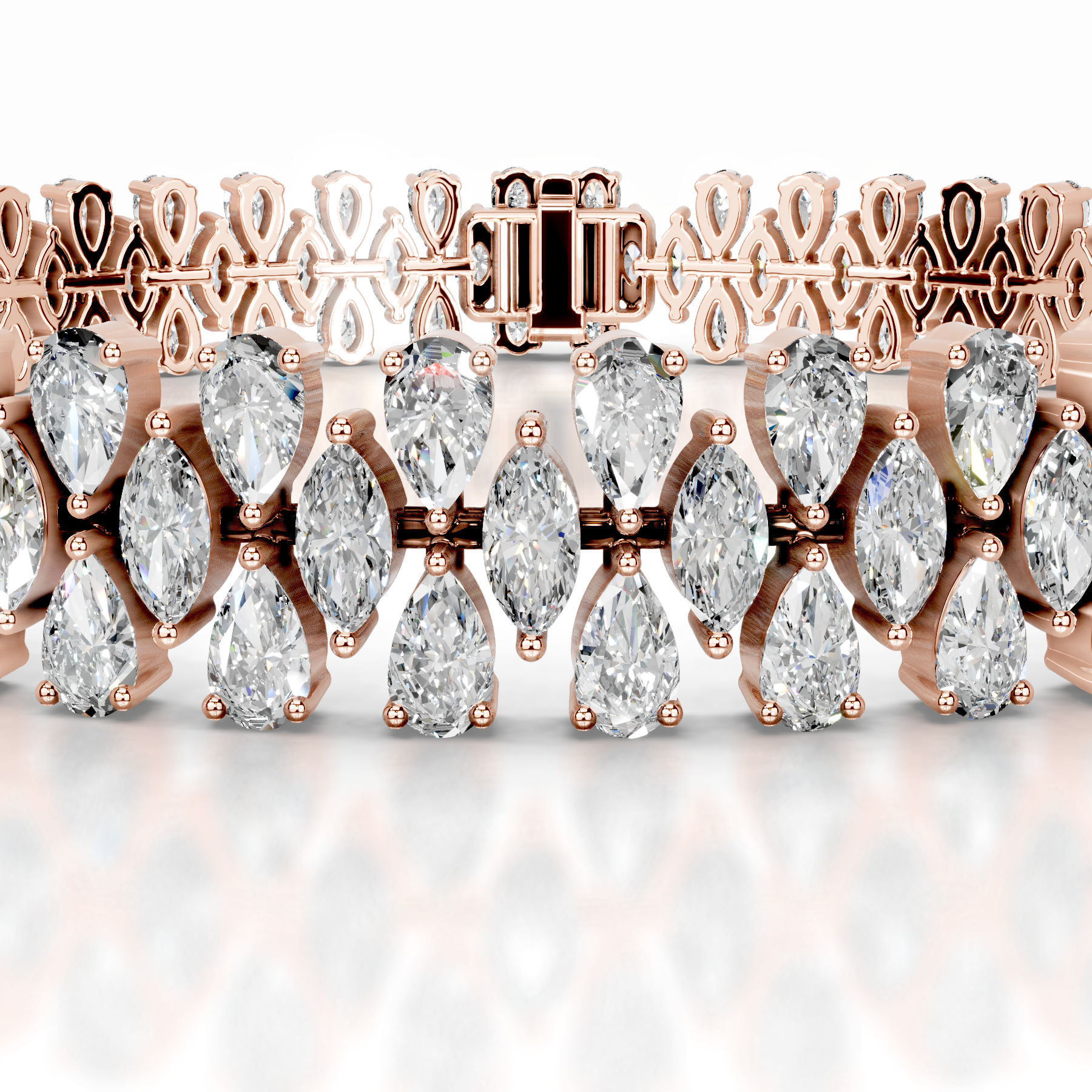 Judith Lab Grown Diamond Tennis Bracelet (10 Carat) -14K Rose Gold