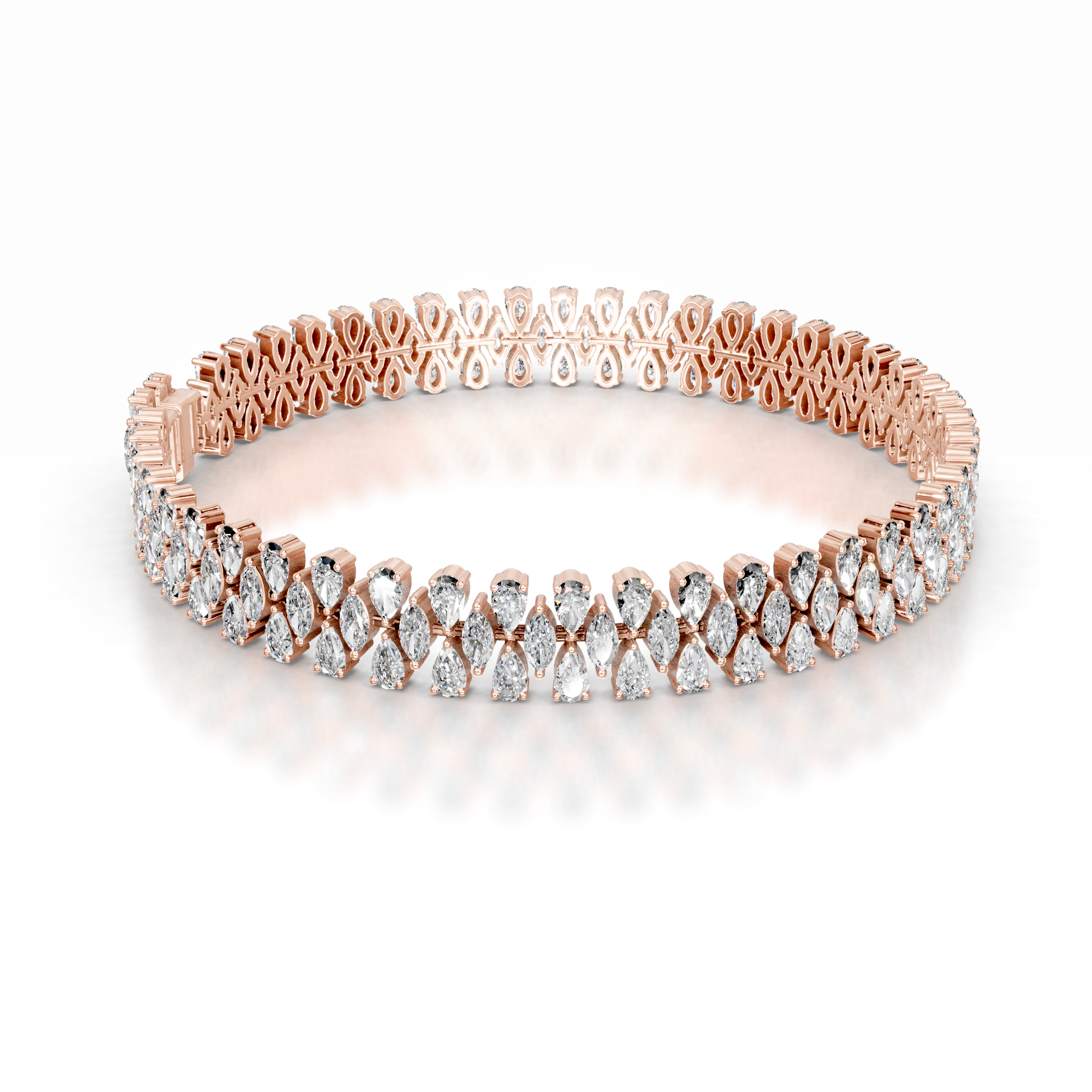Judith Lab Grown Diamond Tennis Bracelet (10 Carat) -14K Rose Gold