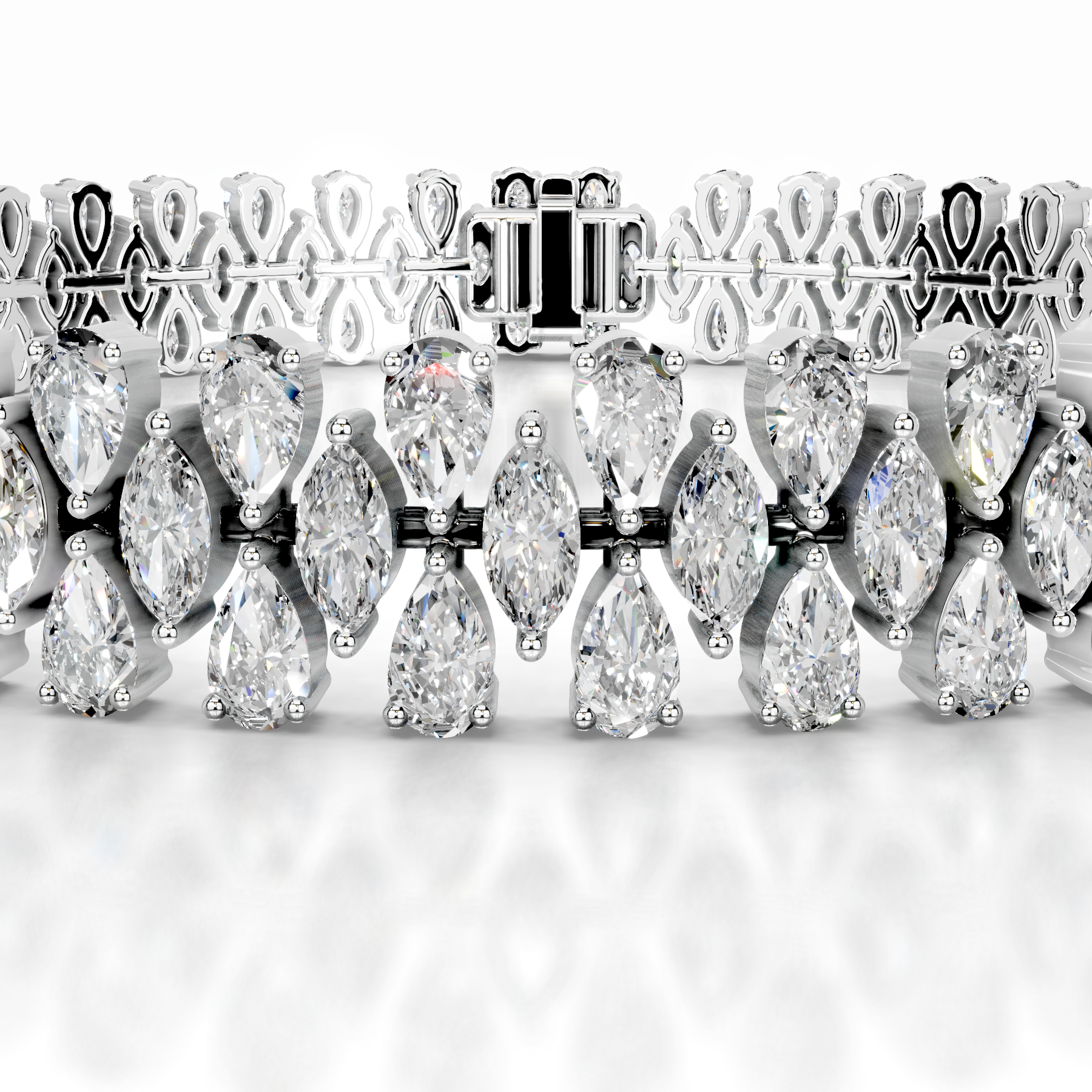 Judith Diamond Tennis Bracelet (10 Carat) -14K White Gold