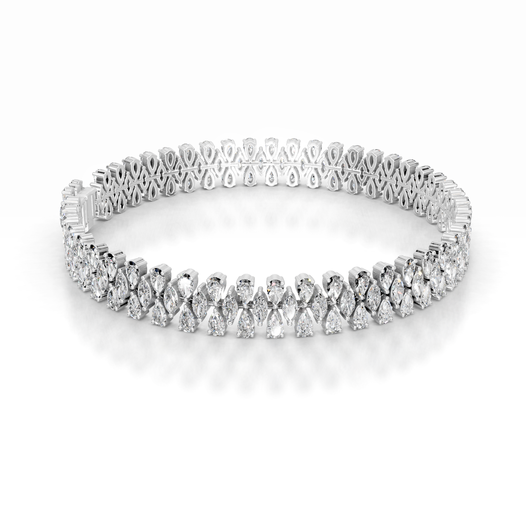 Judith Diamond Tennis Bracelet (10 Carat) -14K White Gold