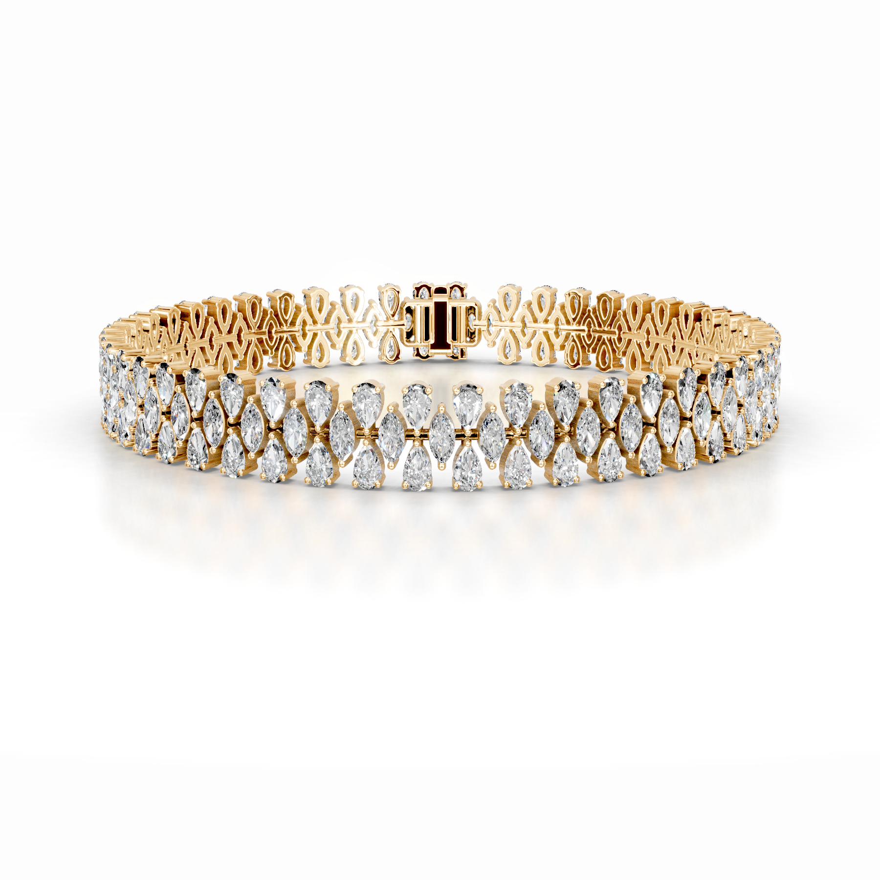 Judith Lab Grown Diamond Tennis Bracelet (10 Carat) -18K Yellow Gold