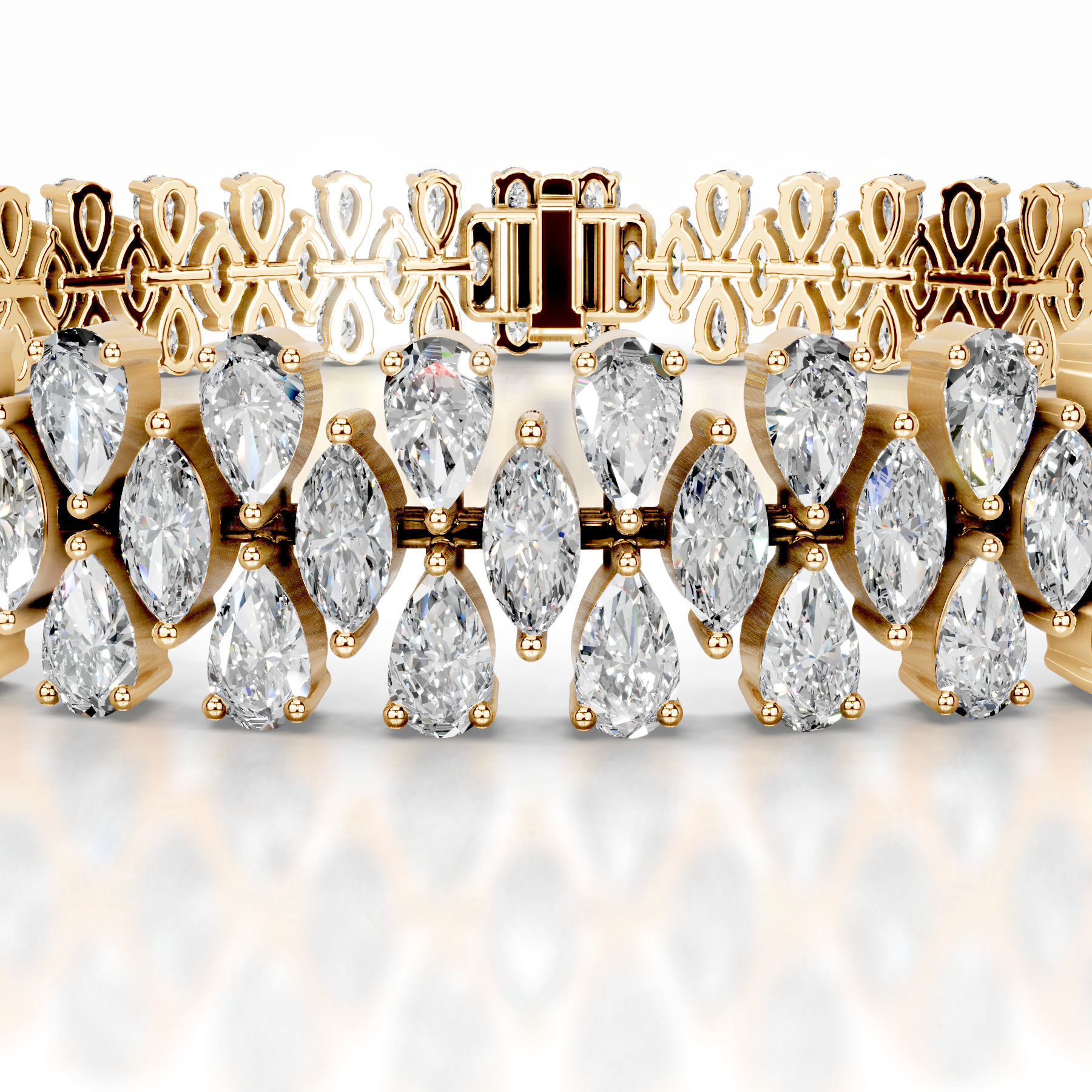 Judith Lab Grown Diamond Tennis Bracelet (10 Carat) -18K Yellow Gold