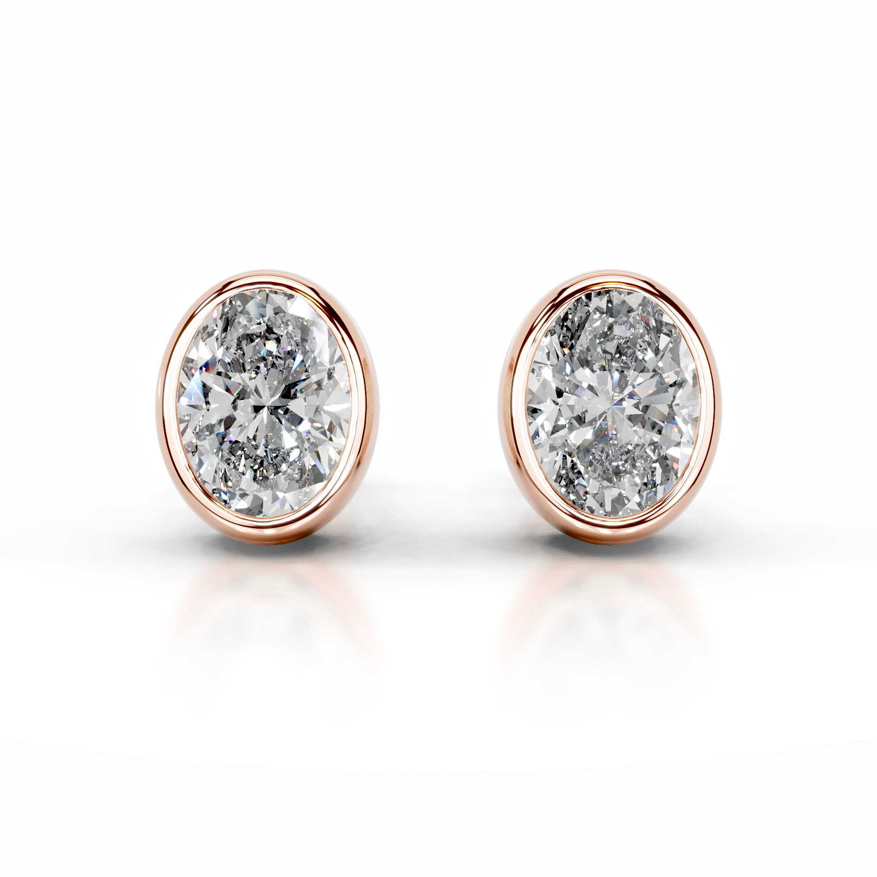 Janice Diamond Earrings (3 Carat) -14K Rose Gold