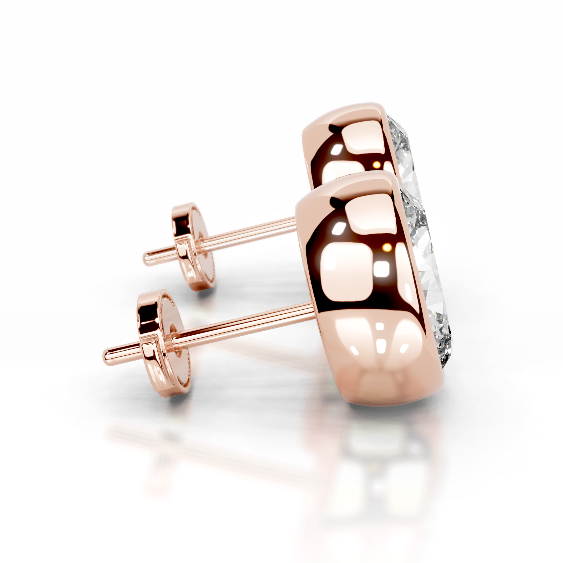 Janice Diamond Earrings (3 Carat) -14K Rose Gold