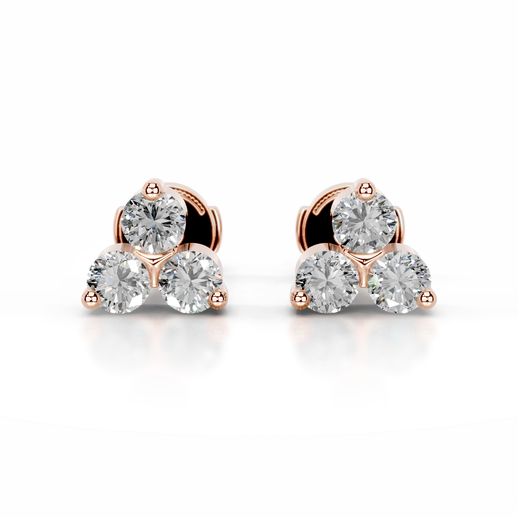 Judy Diamond Studs Earrings (0.60 Carat) -14K Rose Gold