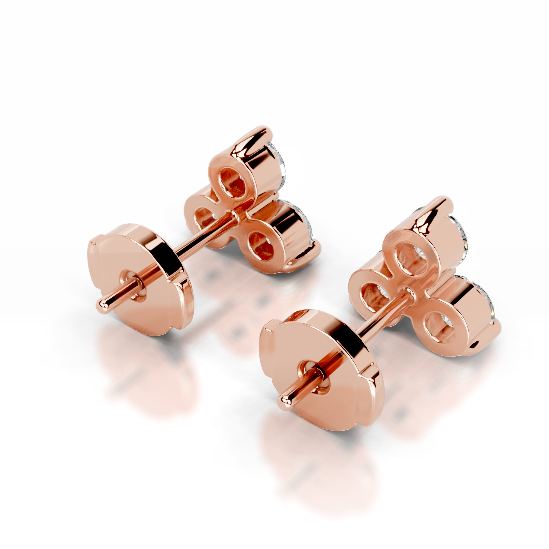 Judy Diamond Studs Earrings (0.60 Carat) -14K Rose Gold