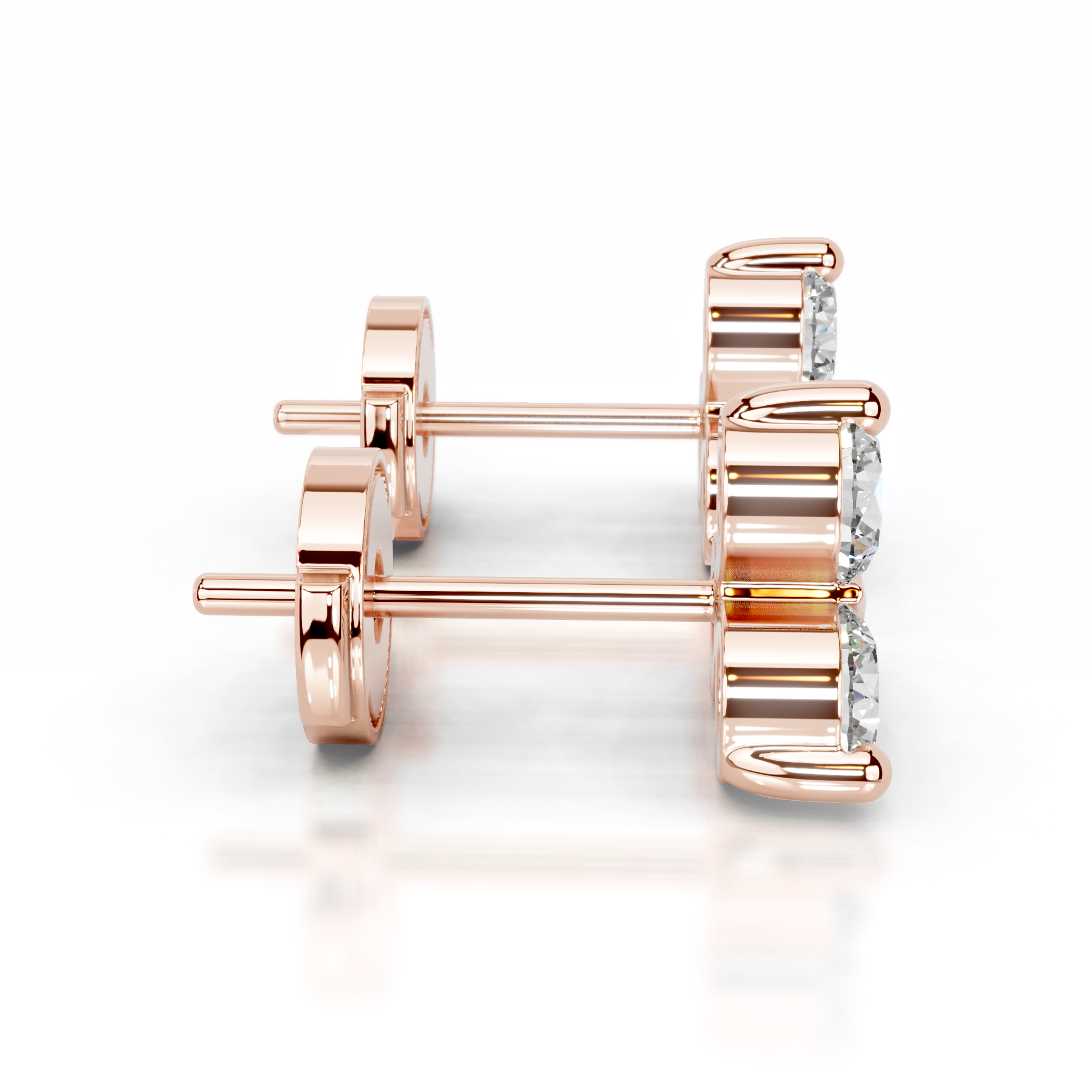 Judy Diamond Studs Earrings (0.60 Carat) -14K Rose Gold