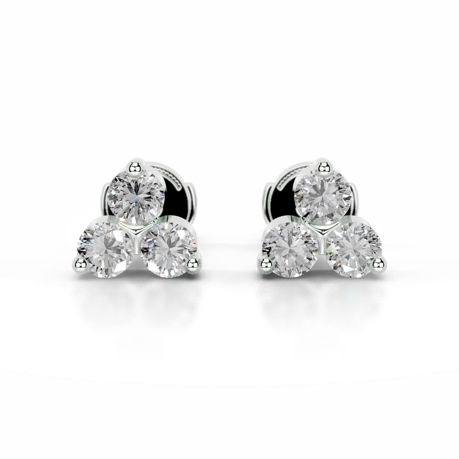 Gold earrings designs with white stones sales