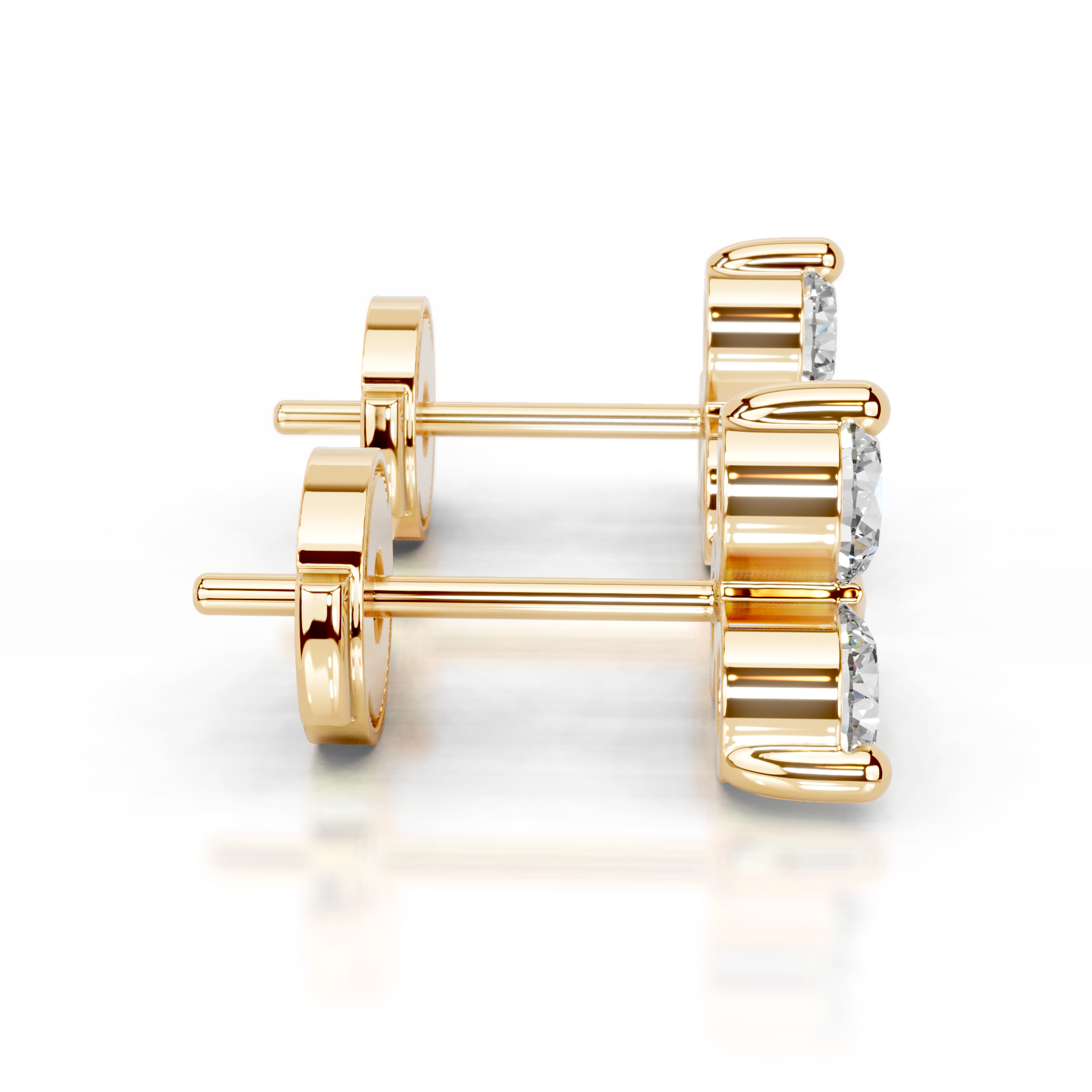 Judy Diamond Studs Earrings (0.60 Carat) -18K Yellow Gold