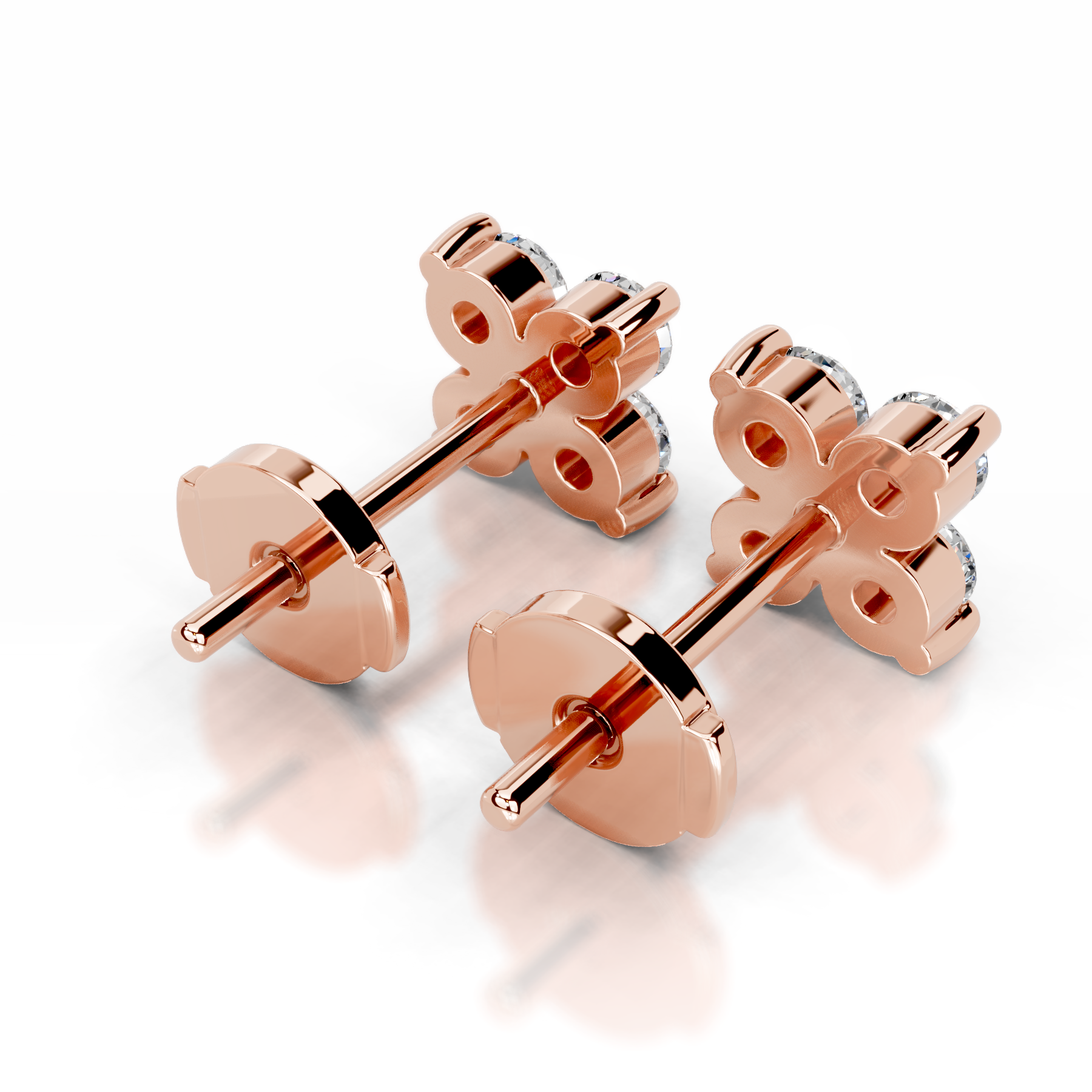 Aurelia Diamond Studs Earrings (0.40 Carat) -14K Rose Gold