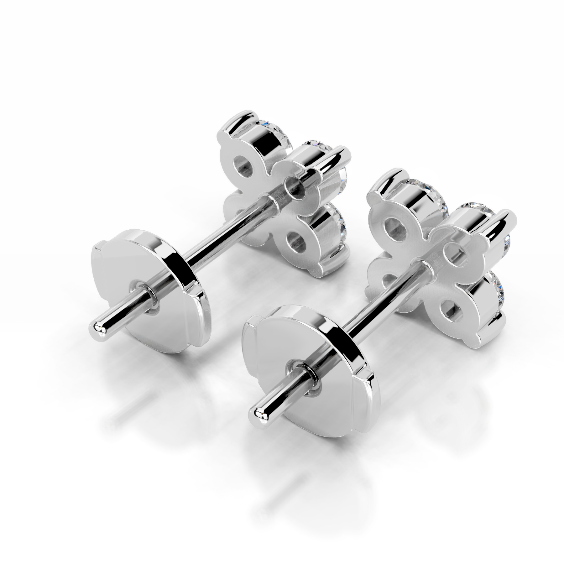 Aurelia Diamond Studs Earrings (0.40 Carat) -14K White Gold