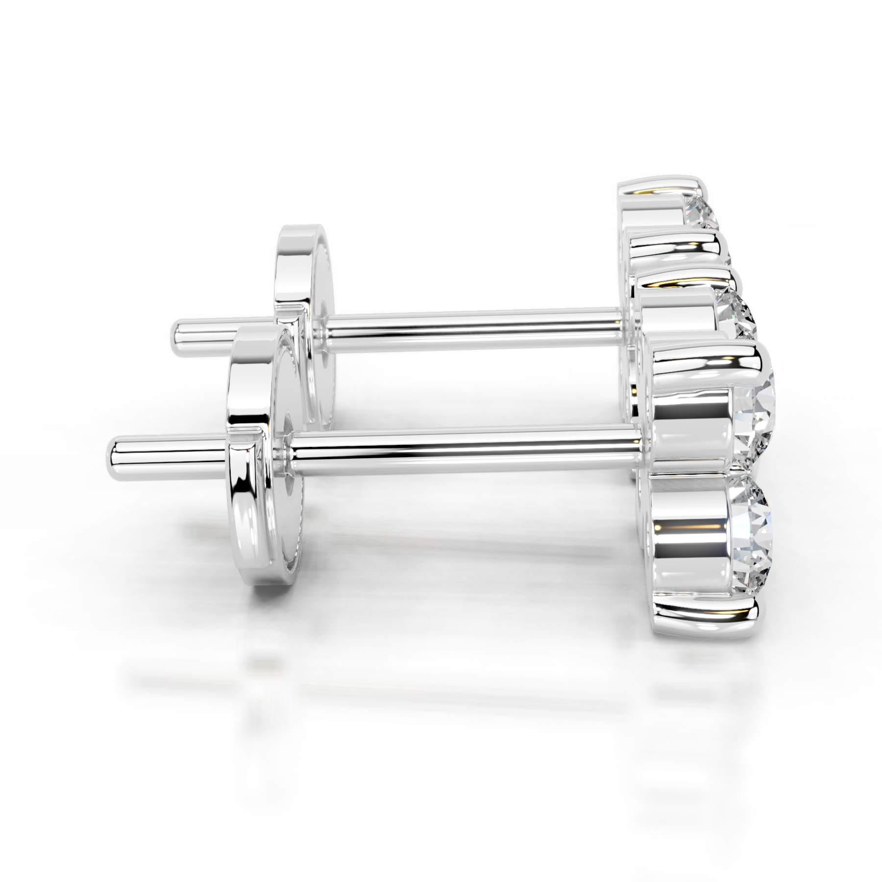 Aurelia Diamond Studs Earrings (0.40 Carat) -14K White Gold