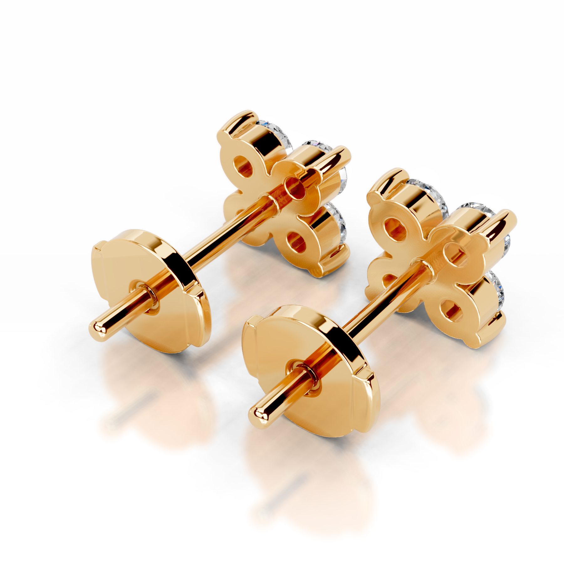 Aurelia Lab Grown Diamond Studs Earrings (0.40 Carat) -18K Yellow Gold