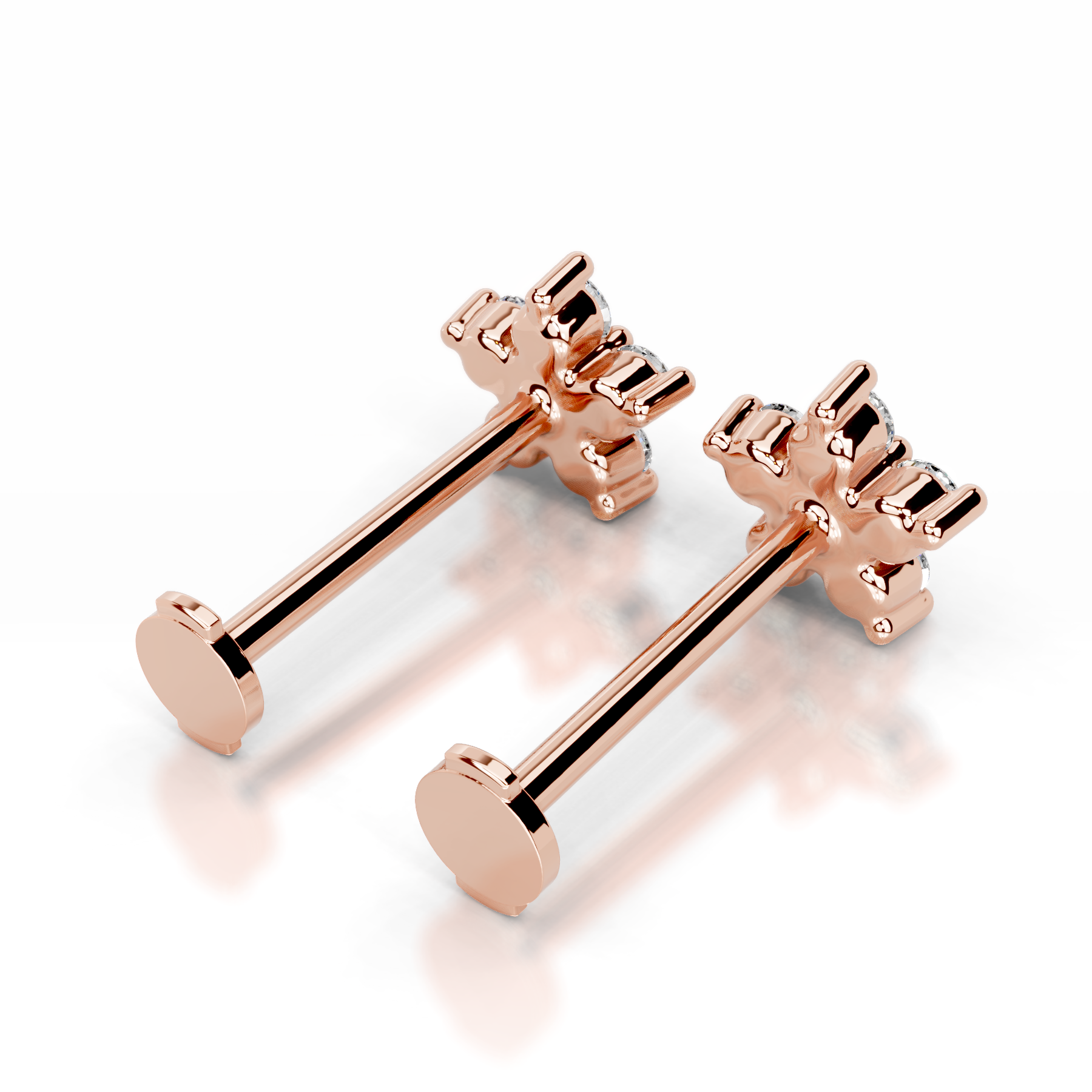 Elsie Diamond Stud Earrings (0.30 Carat) -14K Rose Gold