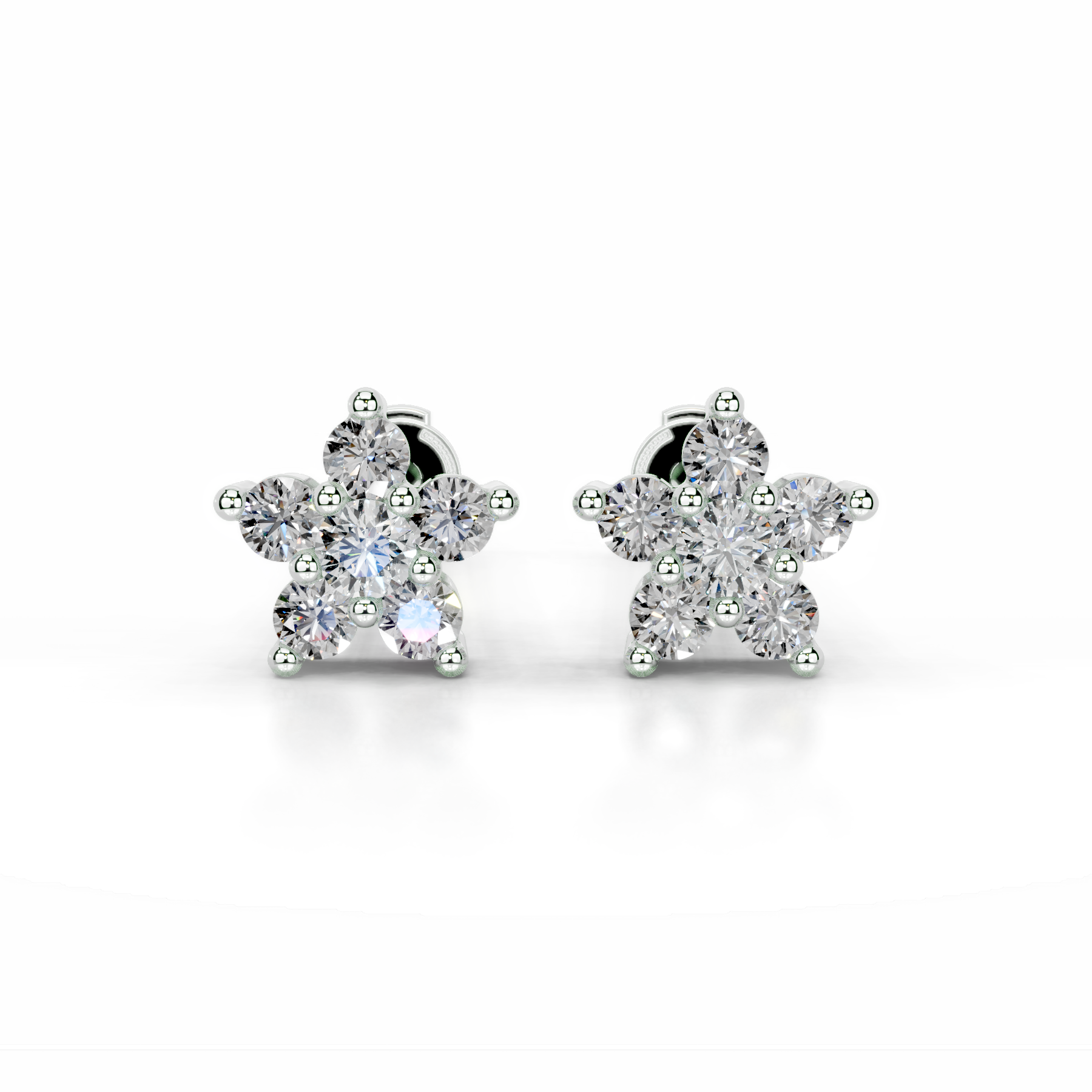 Elsie Diamond Stud Earrings (0.30 Carat) -14K White Gold