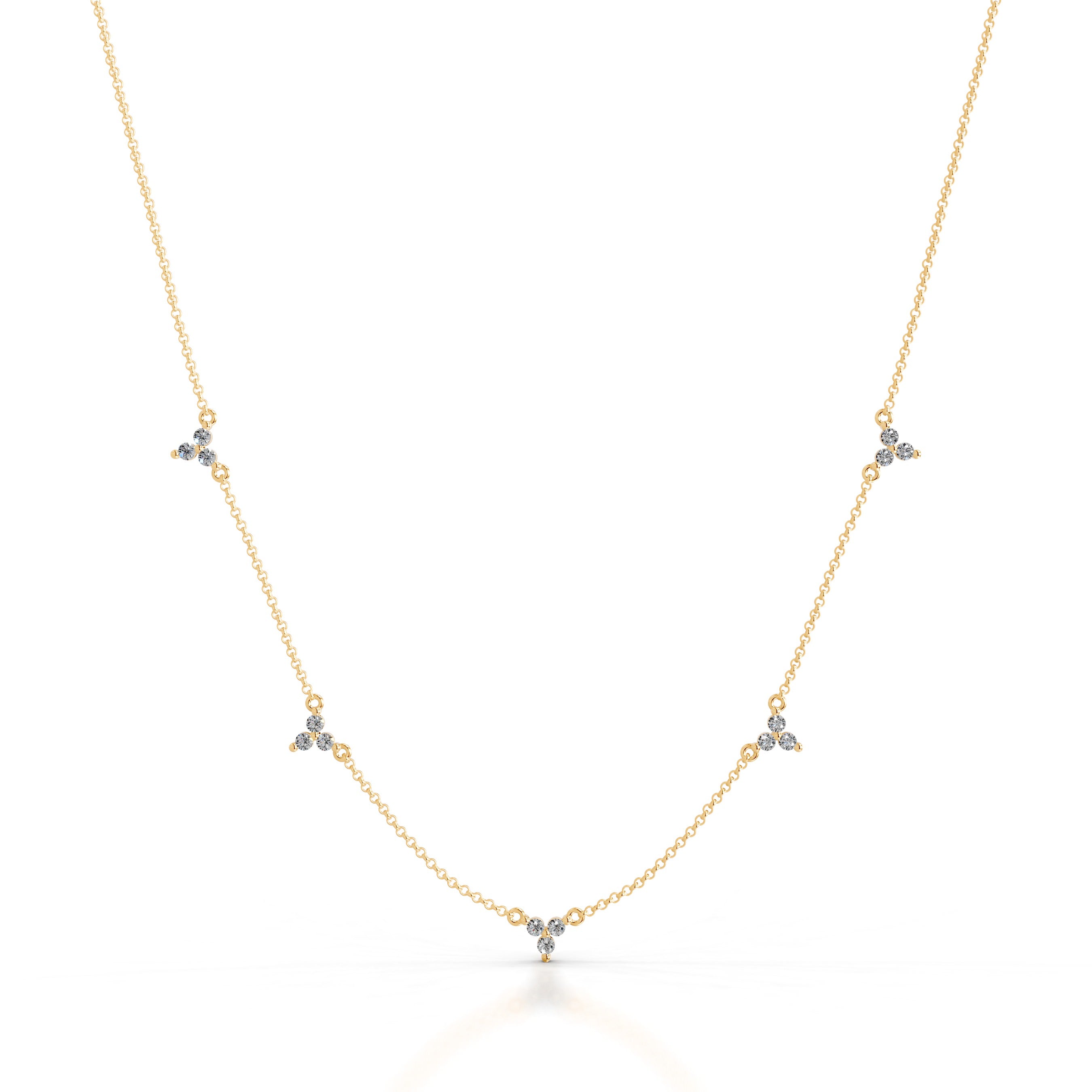 Seraphina Lab Grown Diamond Chain Collier - 18K Yellow Gold