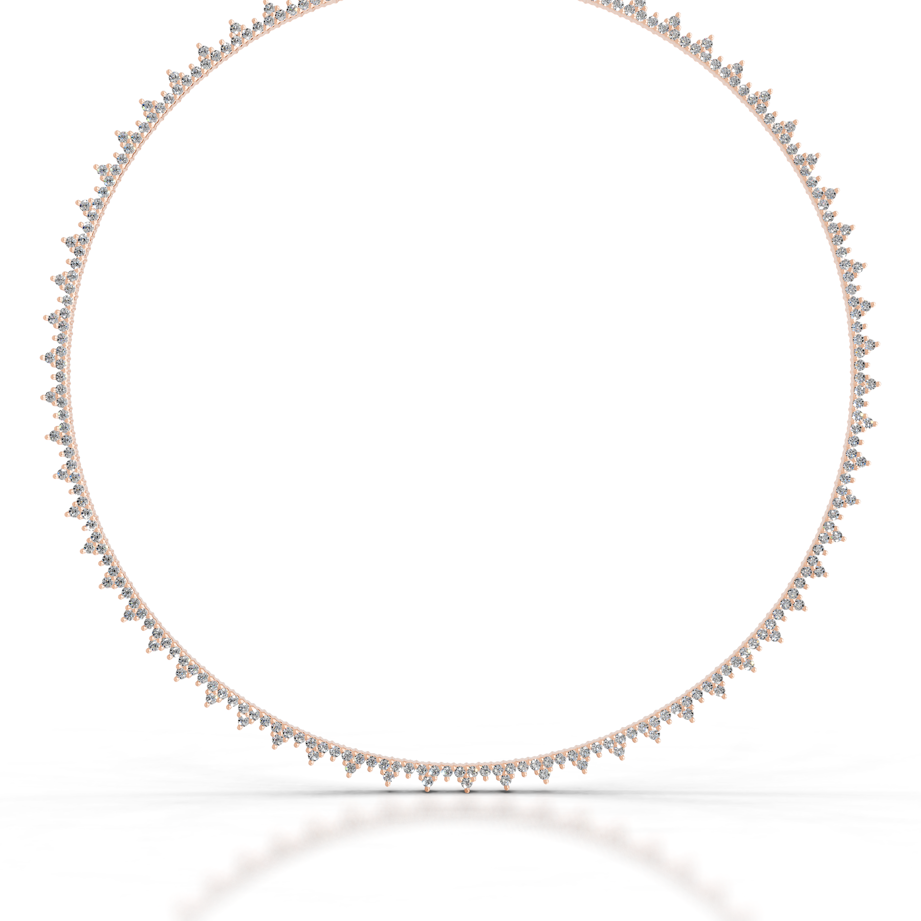 Astrid Diamond Tennis Collier (11 Carat) -14K Rose Gold