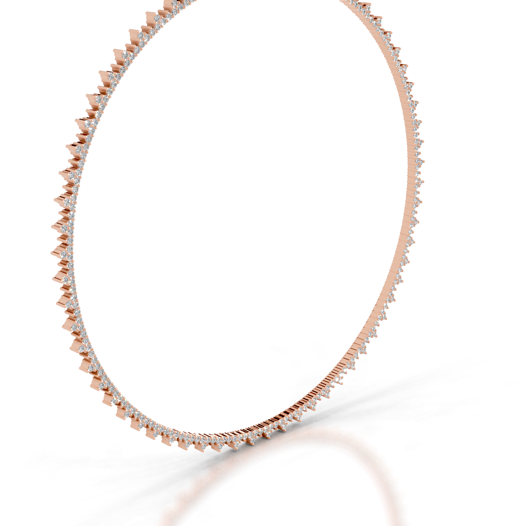 Astrid Diamond Tennis Collier (11 Carat) -14K Rose Gold