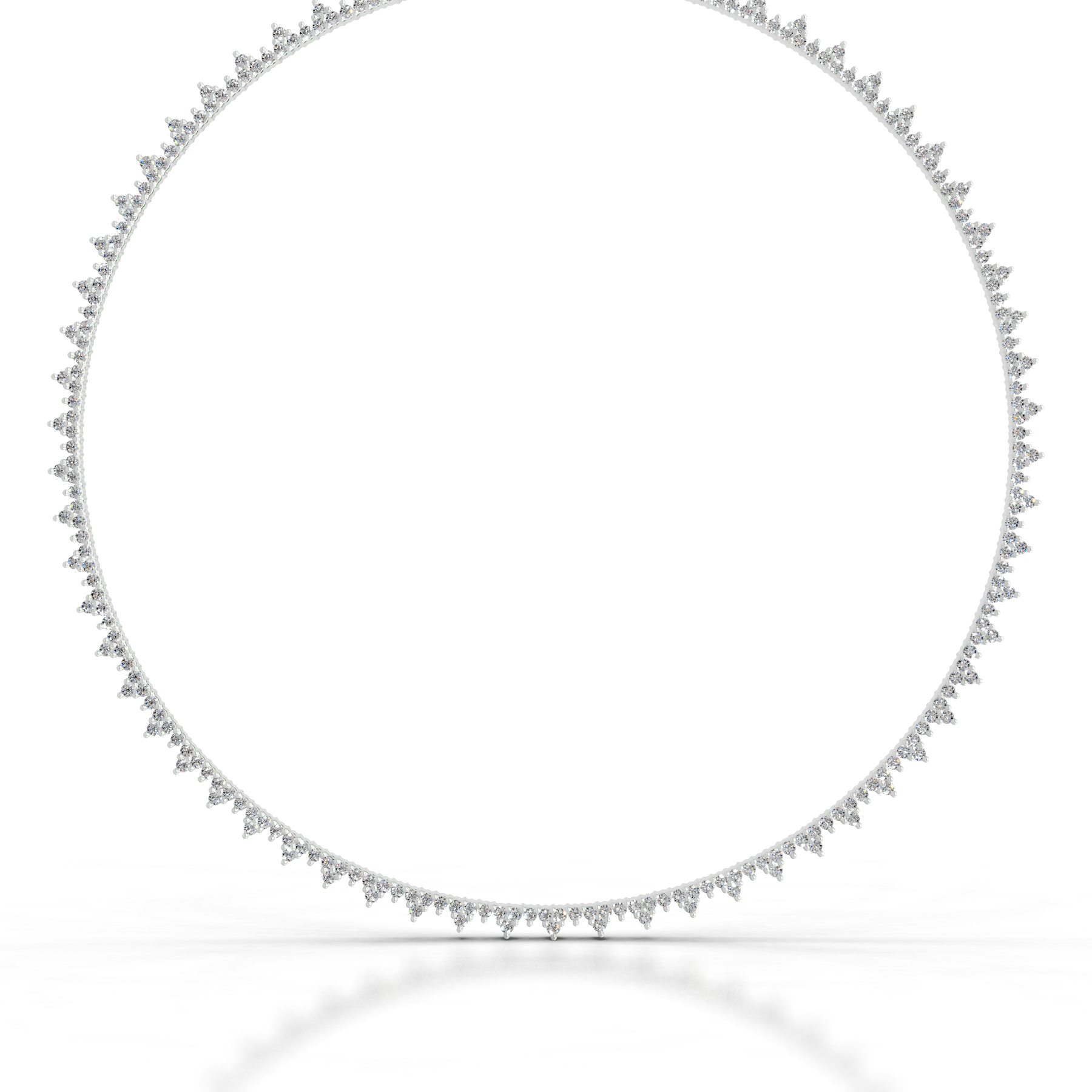Astrid Diamond Tennis Collier (11 Carat) -14K White Gold
