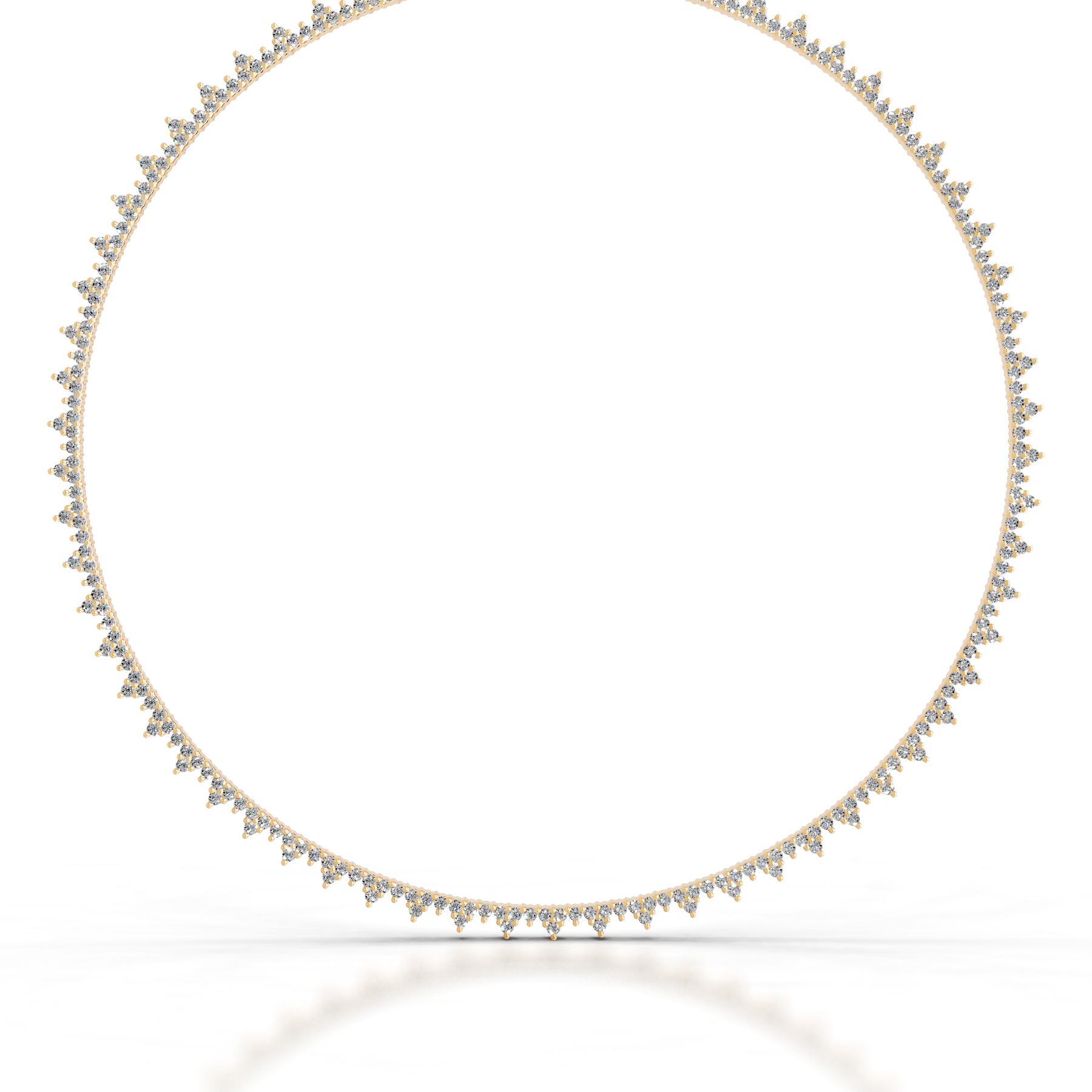 Astrid Diamond Tennis Collier (11 Carat) -18K Yellow Gold