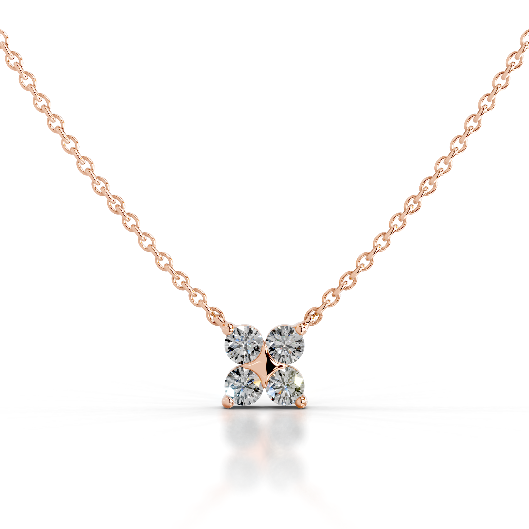 Ottilie Diamond Pendant (0.4 Carat) -14K Rose Gold