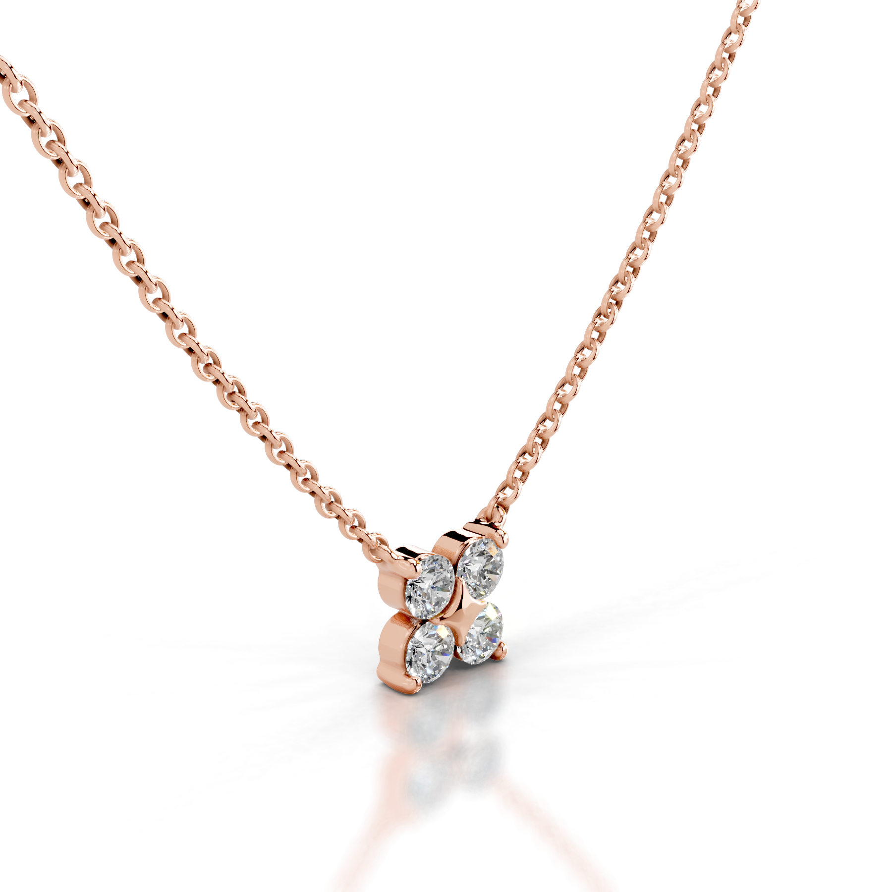 Ottilie Diamond Pendant (0.4 Carat) -14K Rose Gold