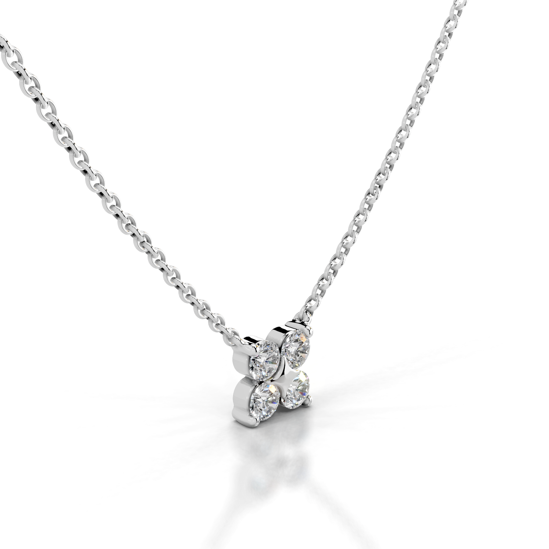 Ottilie Diamond Pendant (0.4 Carat) -14K White Gold