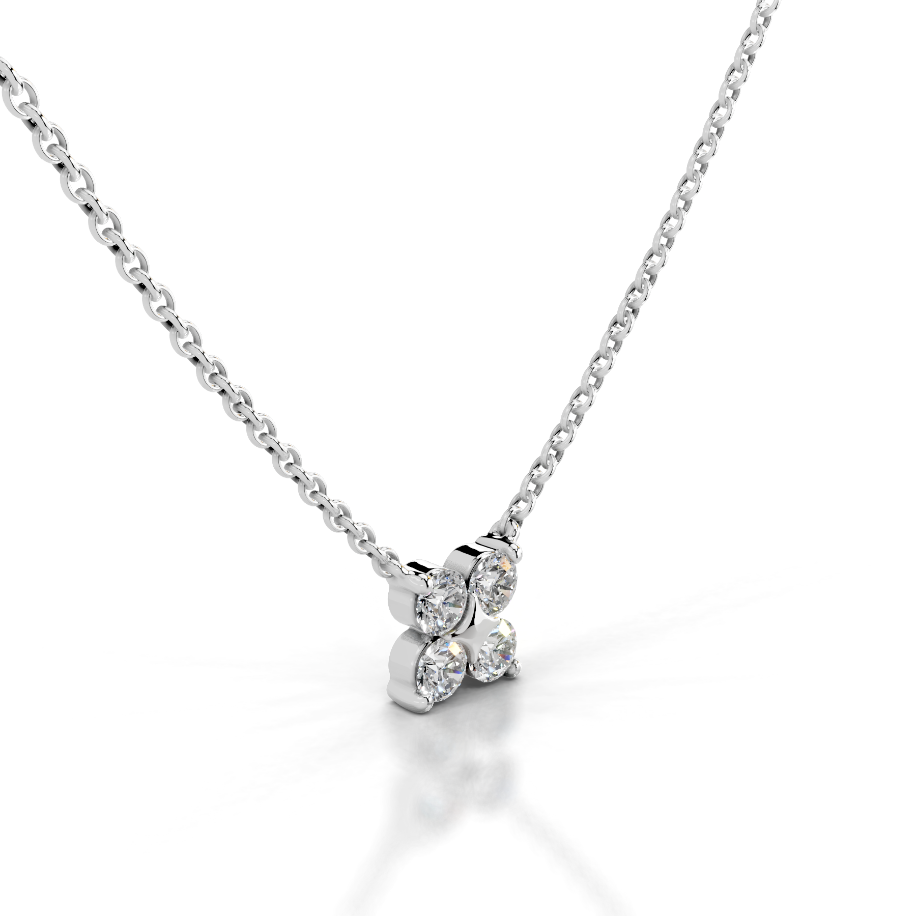 Ottilie Diamond Pendant   (0.4 Carat) -14K White Gold