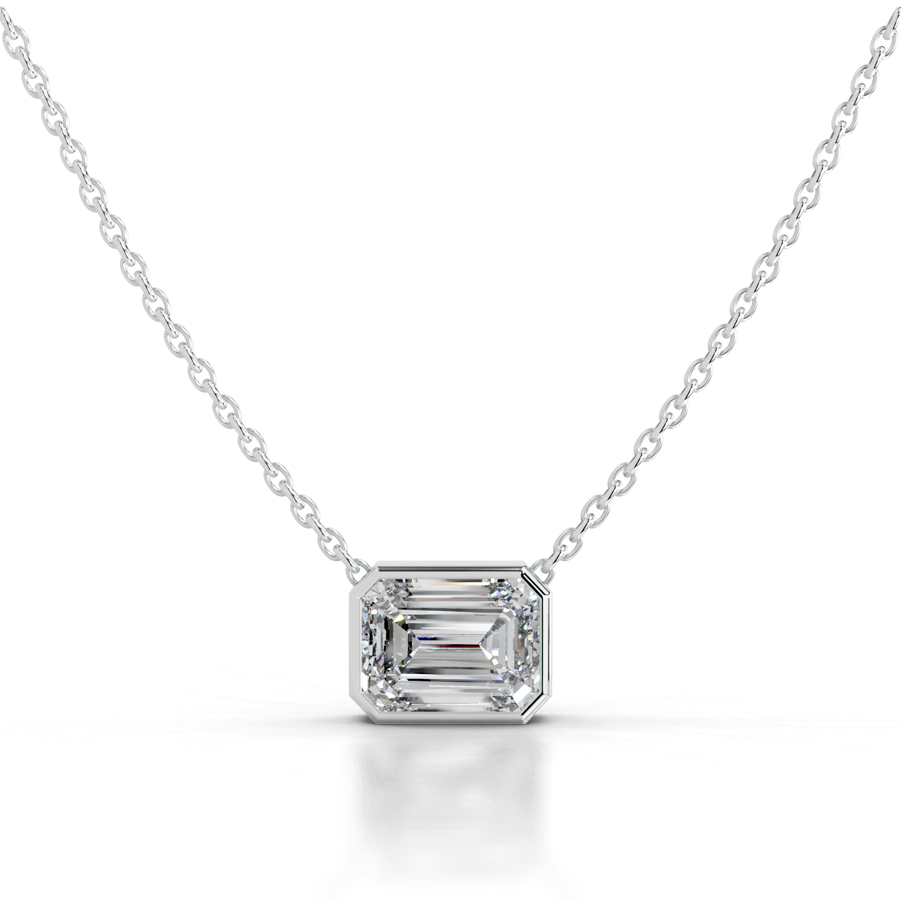 Etta Lab Grown Diamond Pendant (2 Carat) -14K White Gold