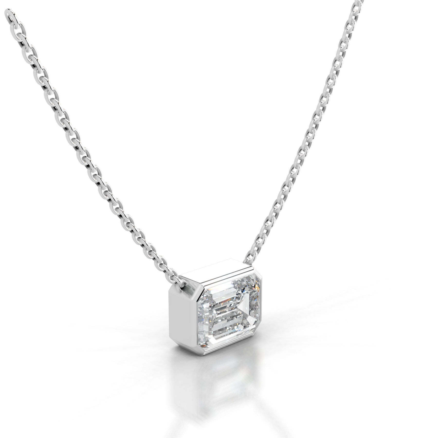 Etta Lab Grown Diamond Pendant (2 Carat) -14K White Gold