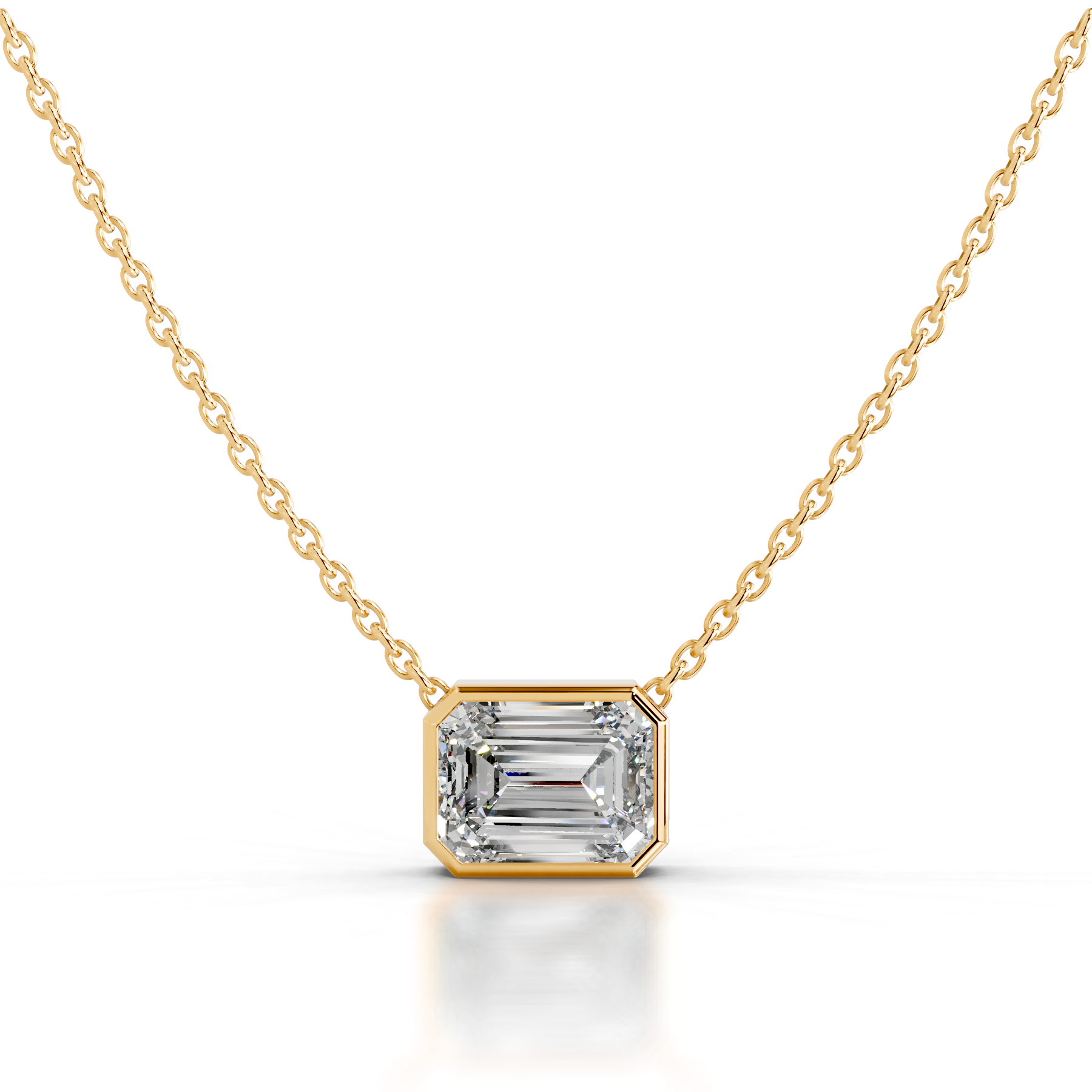 Etta Lab Grown Diamond Pendant (2 Carat) -18K Yellow Gold