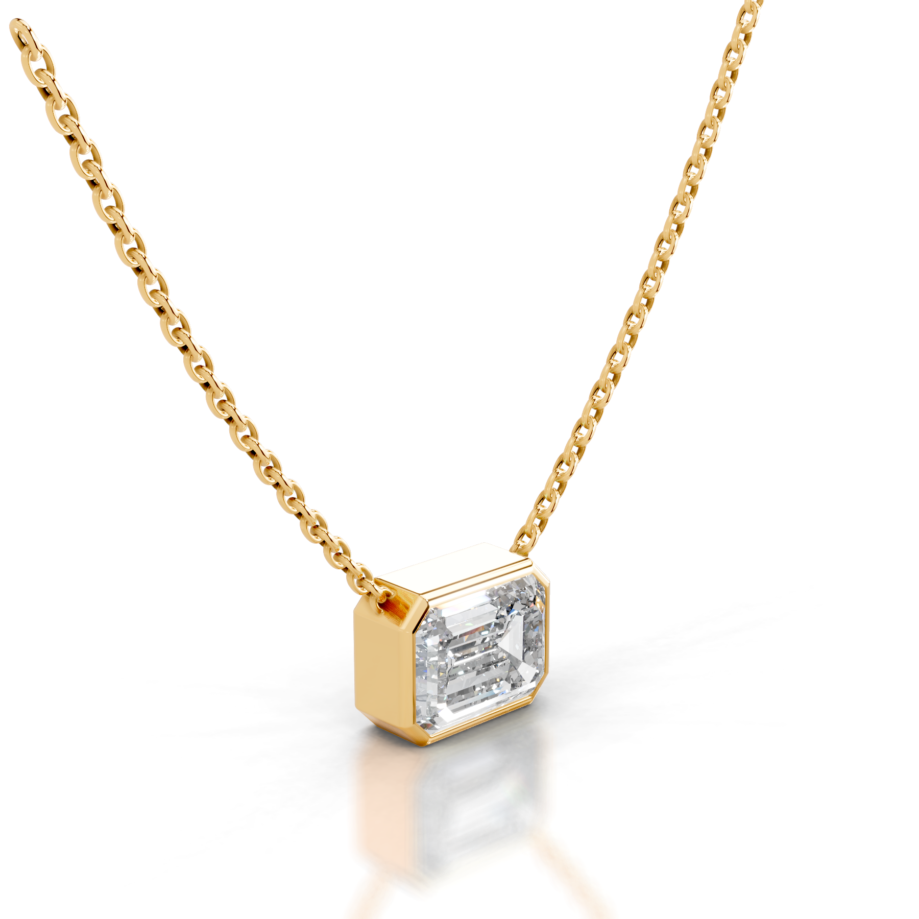 Etta Lab Grown Diamond Pendant (2 Carat) -18K Yellow Gold