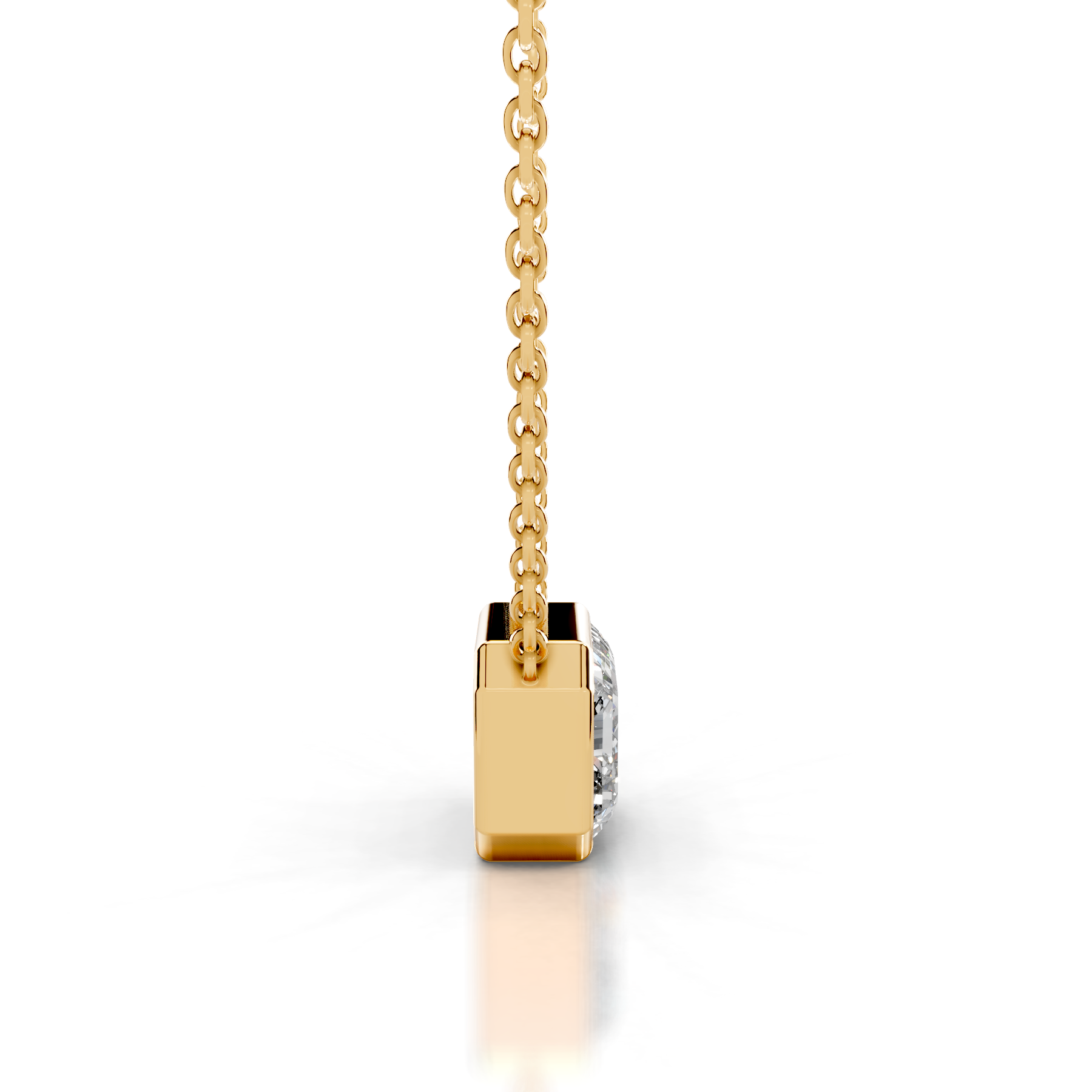 Etta Lab Grown Diamond Pendant (2 Carat) -18K Yellow Gold