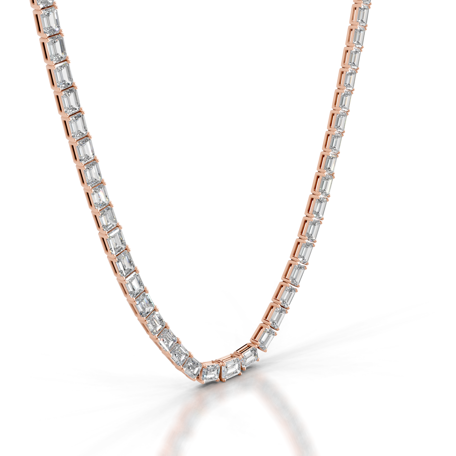 Athena Diamond Tennis Collier (15 Carat) -14K Rose Gold