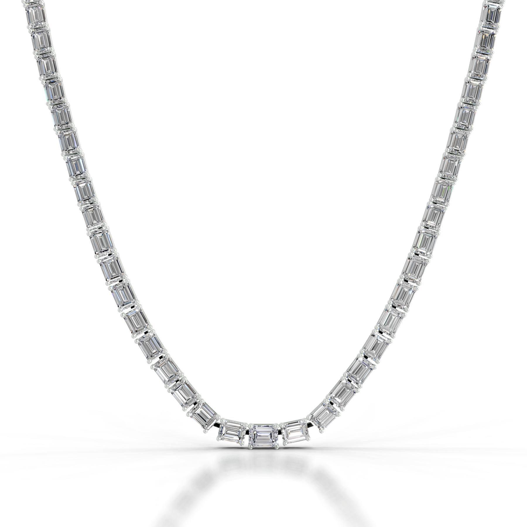 Athena Diamond Tennis Collier (15 Carat) -14K White Gold