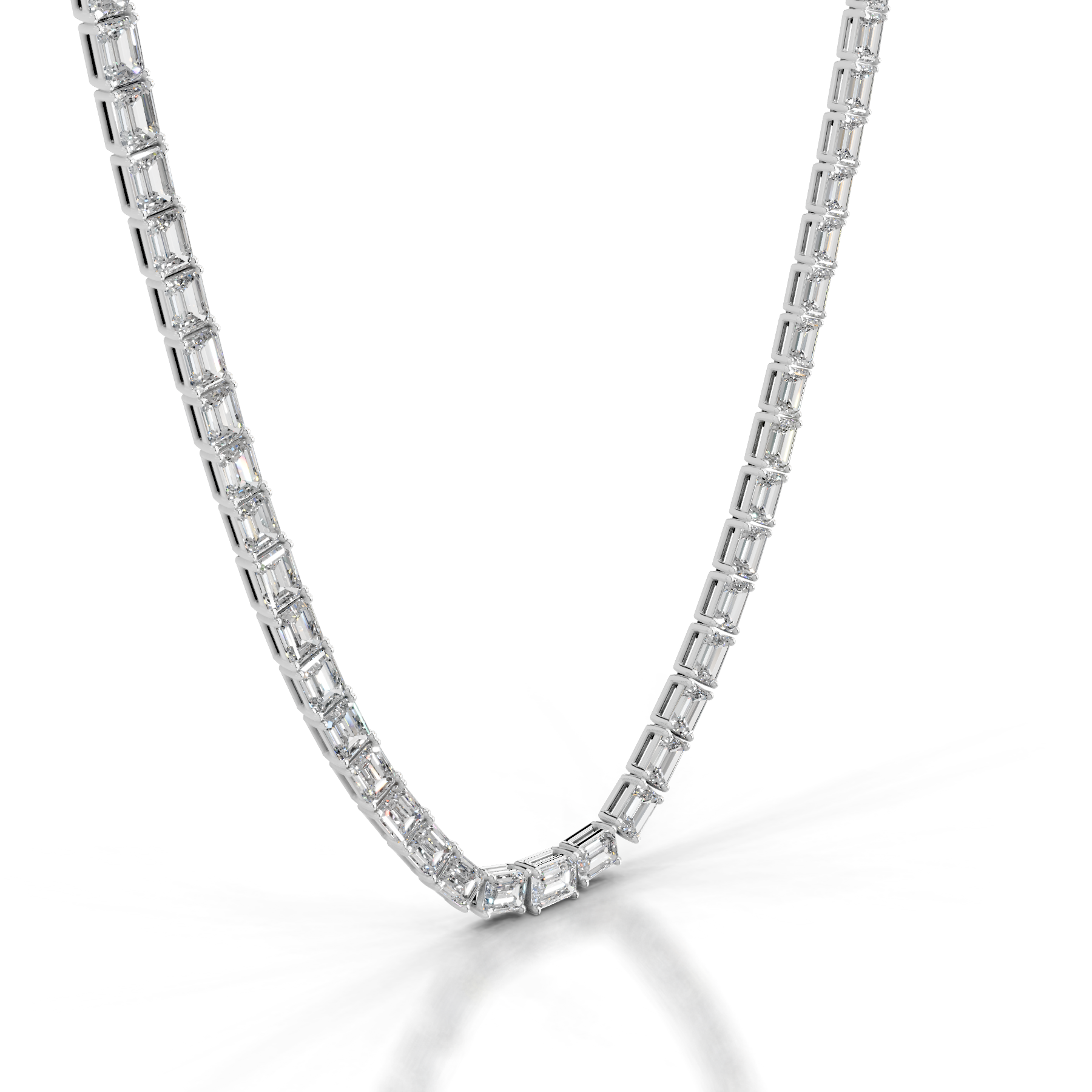 Athena Diamond Tennis Collier (15 Carat) -14K White Gold