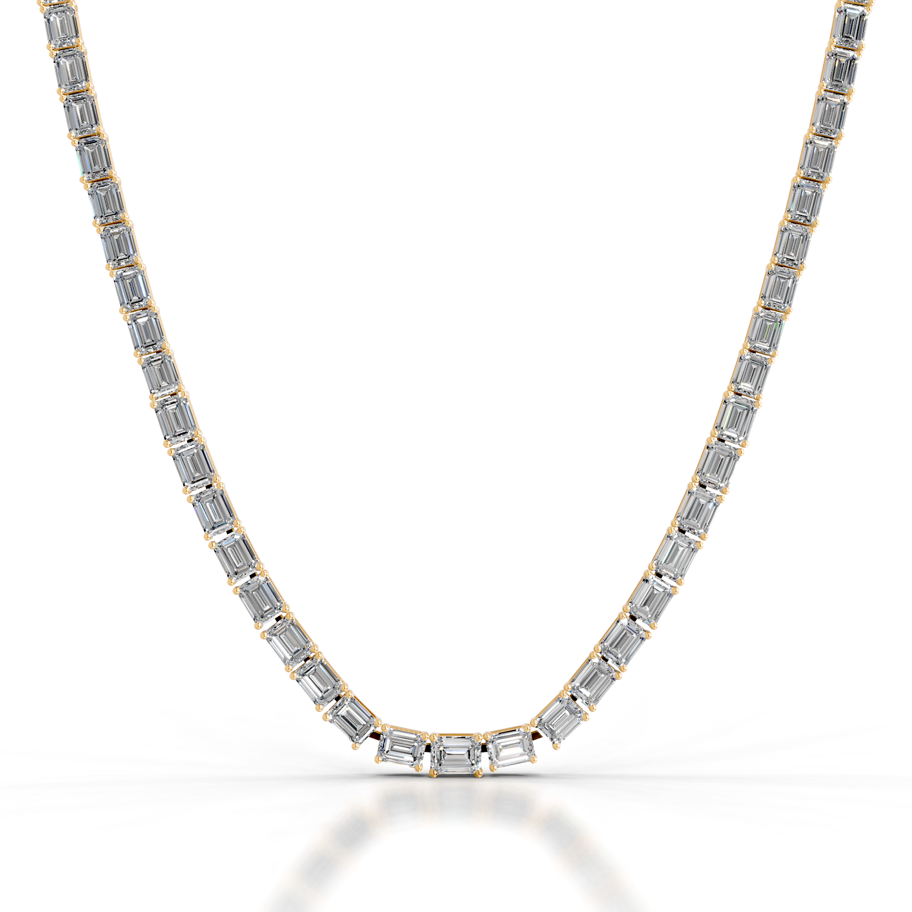 Athena Diamond Tennis Collier (15 Carat) -18K Yellow Gold, Collier