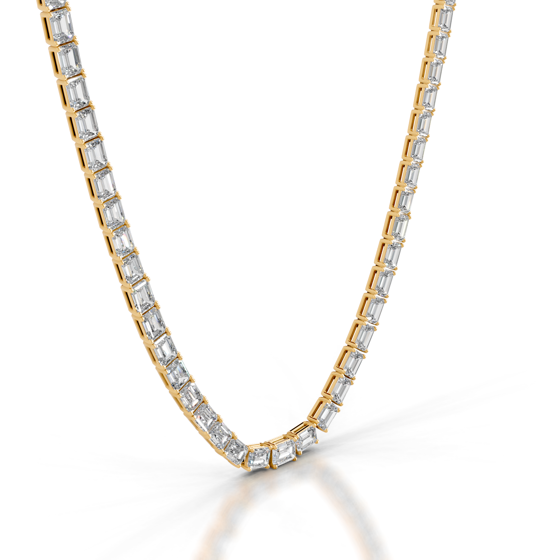 Athena Diamond Tennis Collier (15 Carat) -18K Yellow Gold
