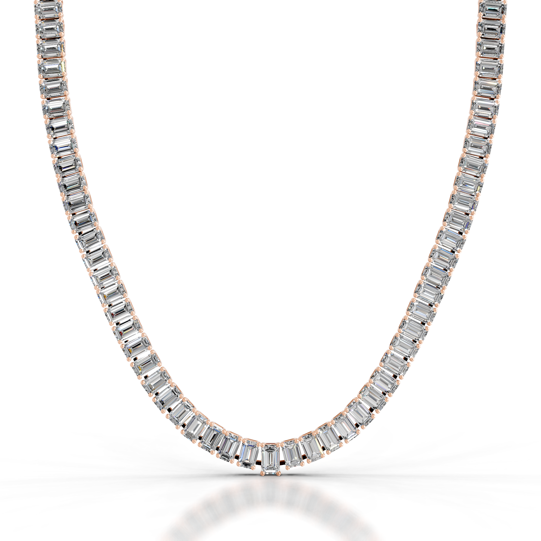 Arden Lab Grown Diamond Tennis Collier (20 Carat) -14K Rose Gold