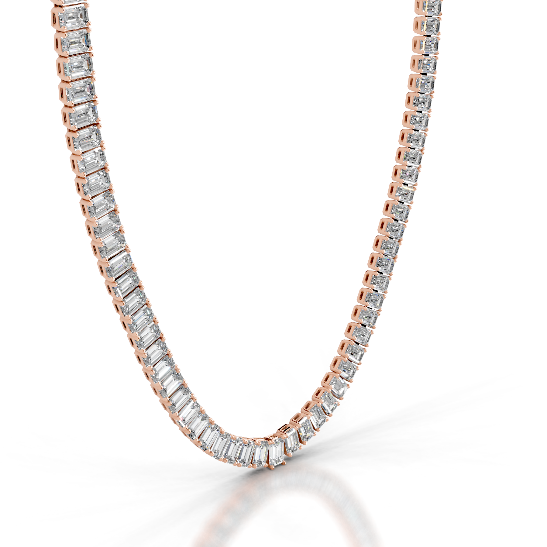 Arden Lab Grown Diamond Tennis Collier (20 Carat) -14K Rose Gold