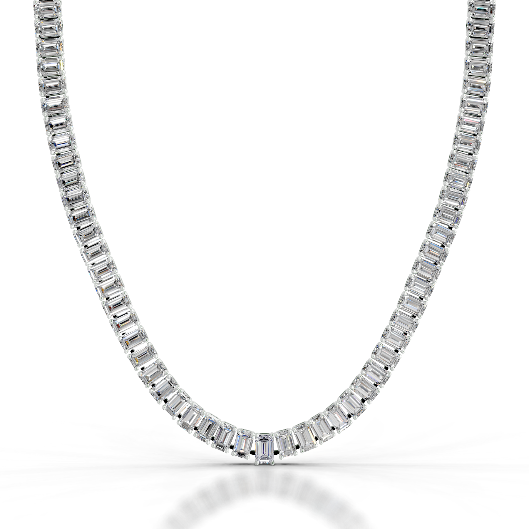 Arden Lab Grown Diamond Tennis Collier (20 Carat) -18K White Gold