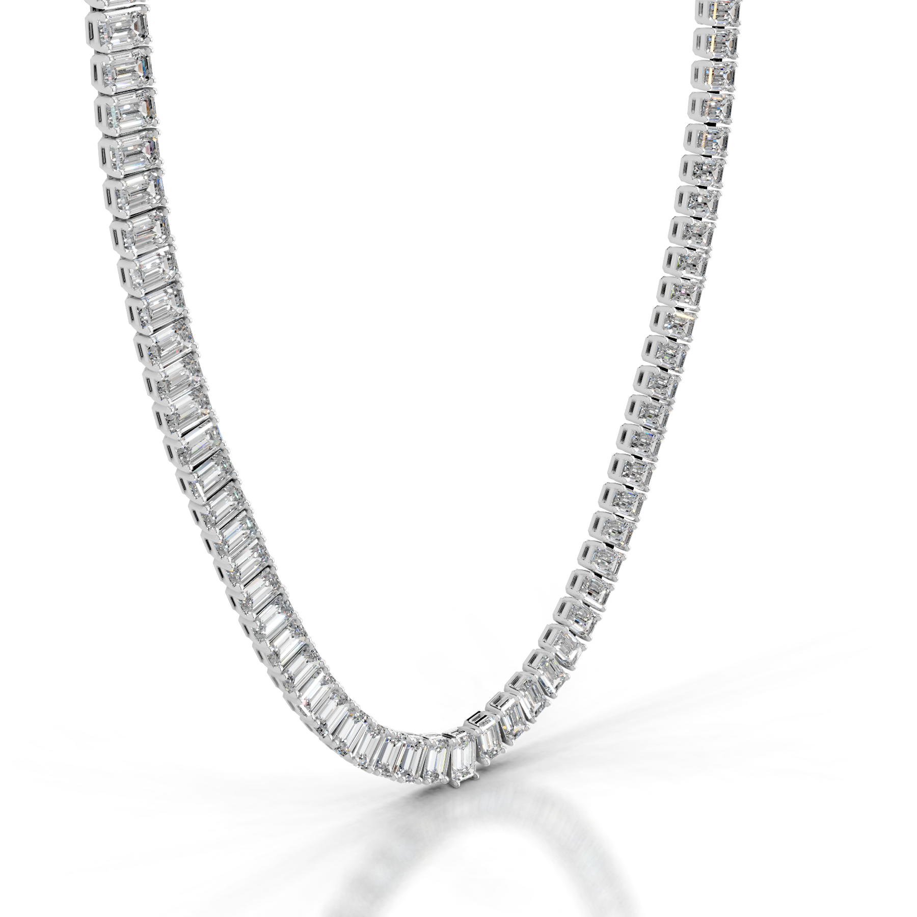 Arden Lab Grown Diamond Tennis Collier (20 Carat) -14K White Gold
