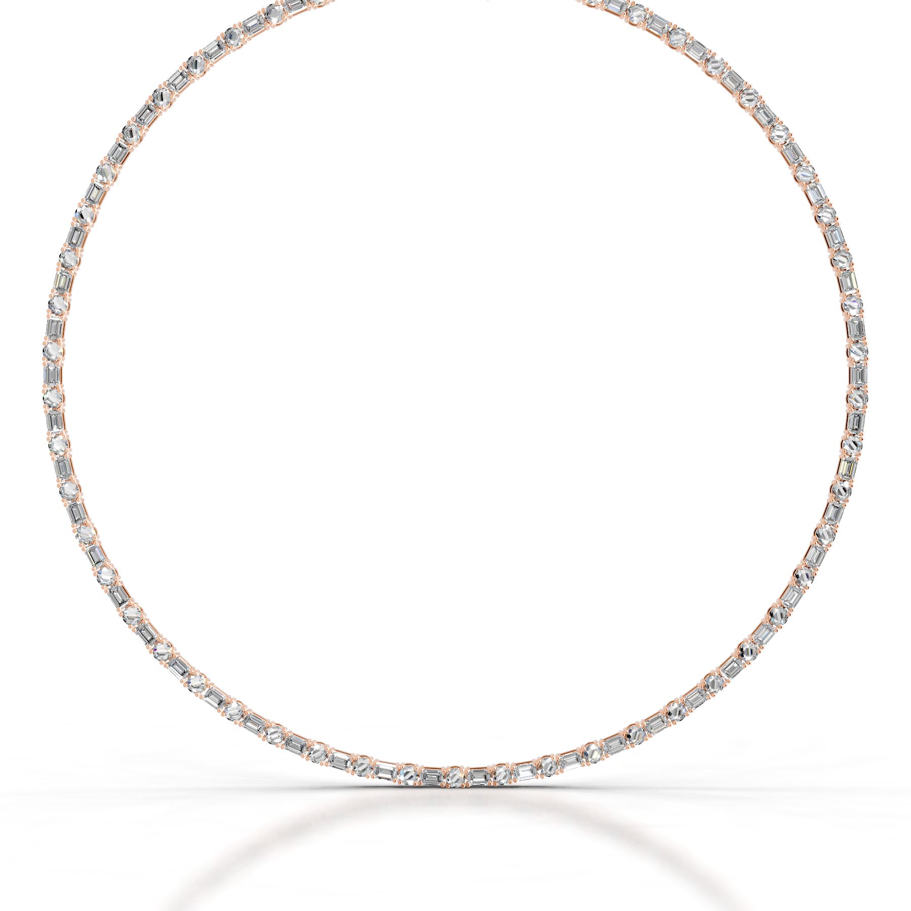 Isadora Lab Grown Diamond Tennis Collier (15 Carat) -14K Rose Gold