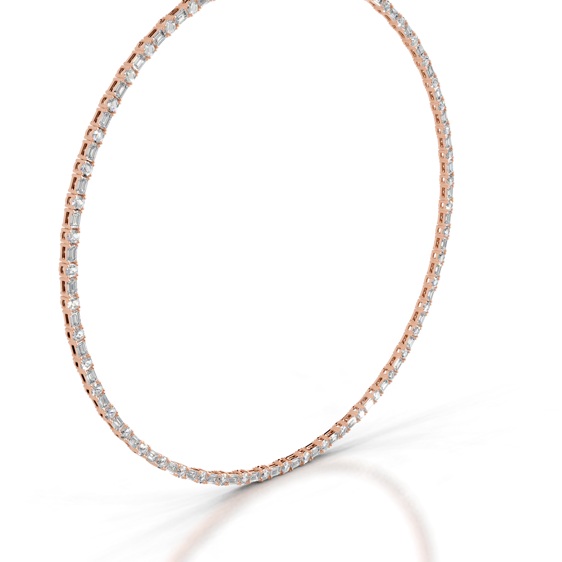 Isadora Diamond Tennis Collier (15 Carat) -14K Rose Gold