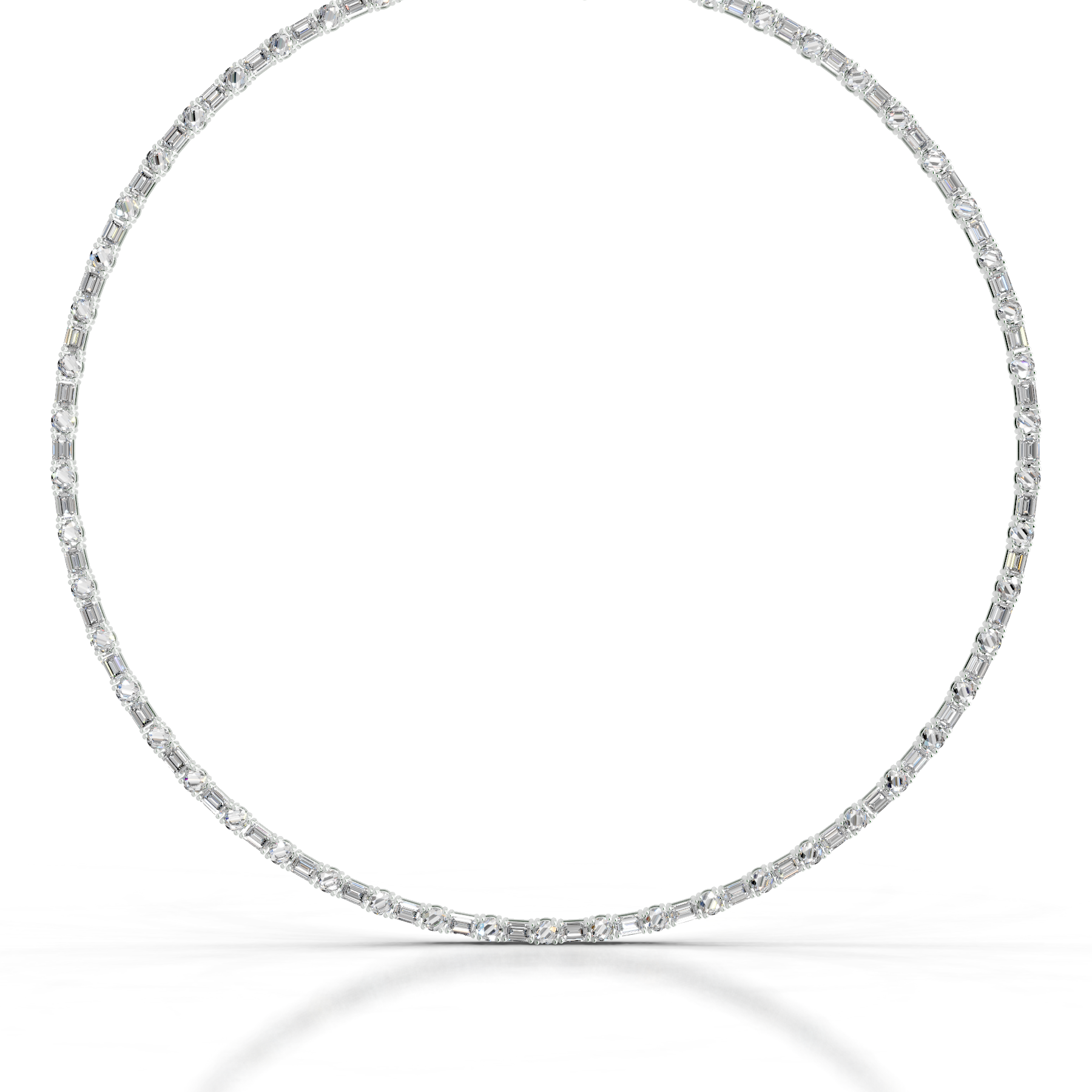Isadora Lab Grown Diamond Tennis Collier (15 Carat) -14K White Gold