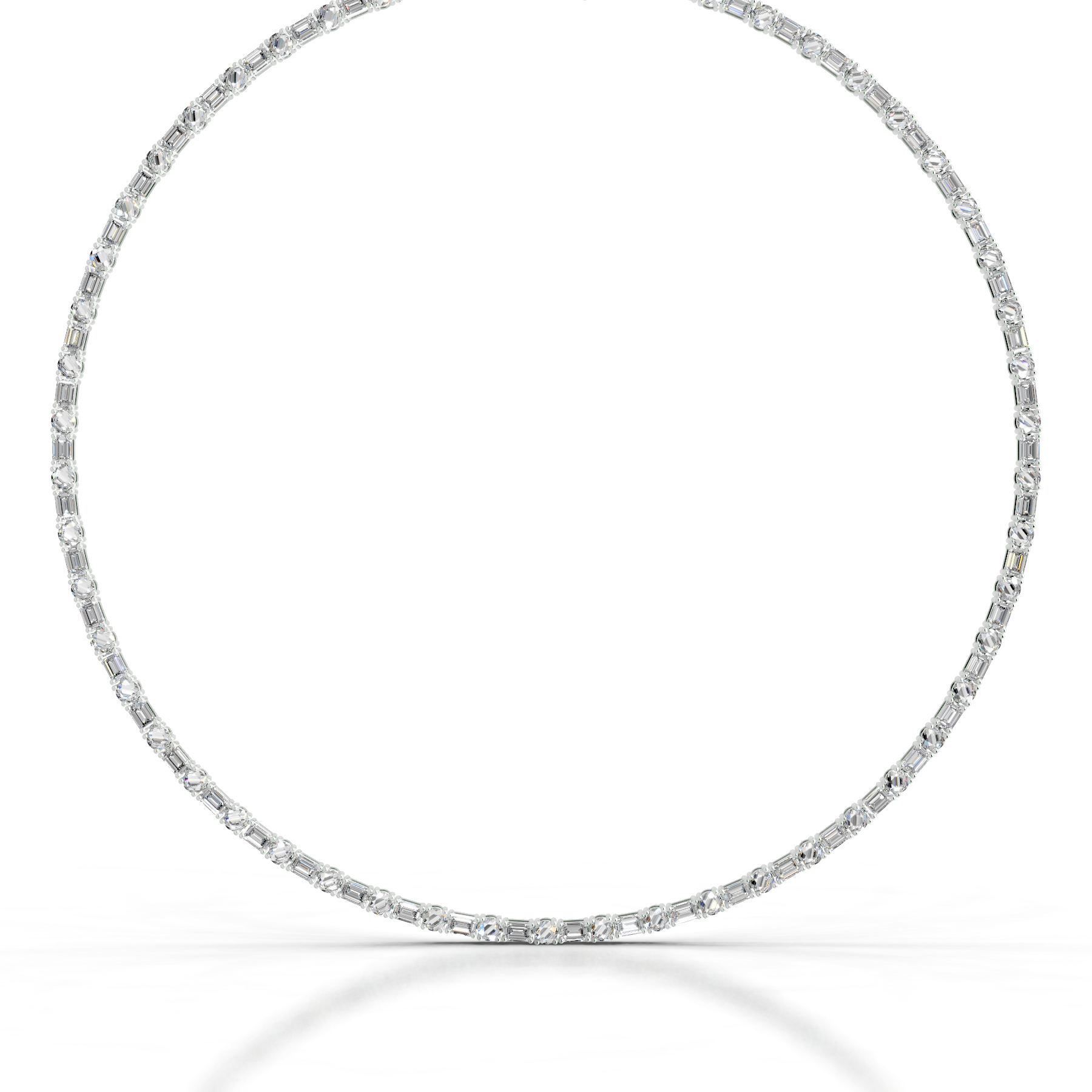 Isadora Lab Grown Diamond Tennis Collier   (15 Carat) -14K White Gold