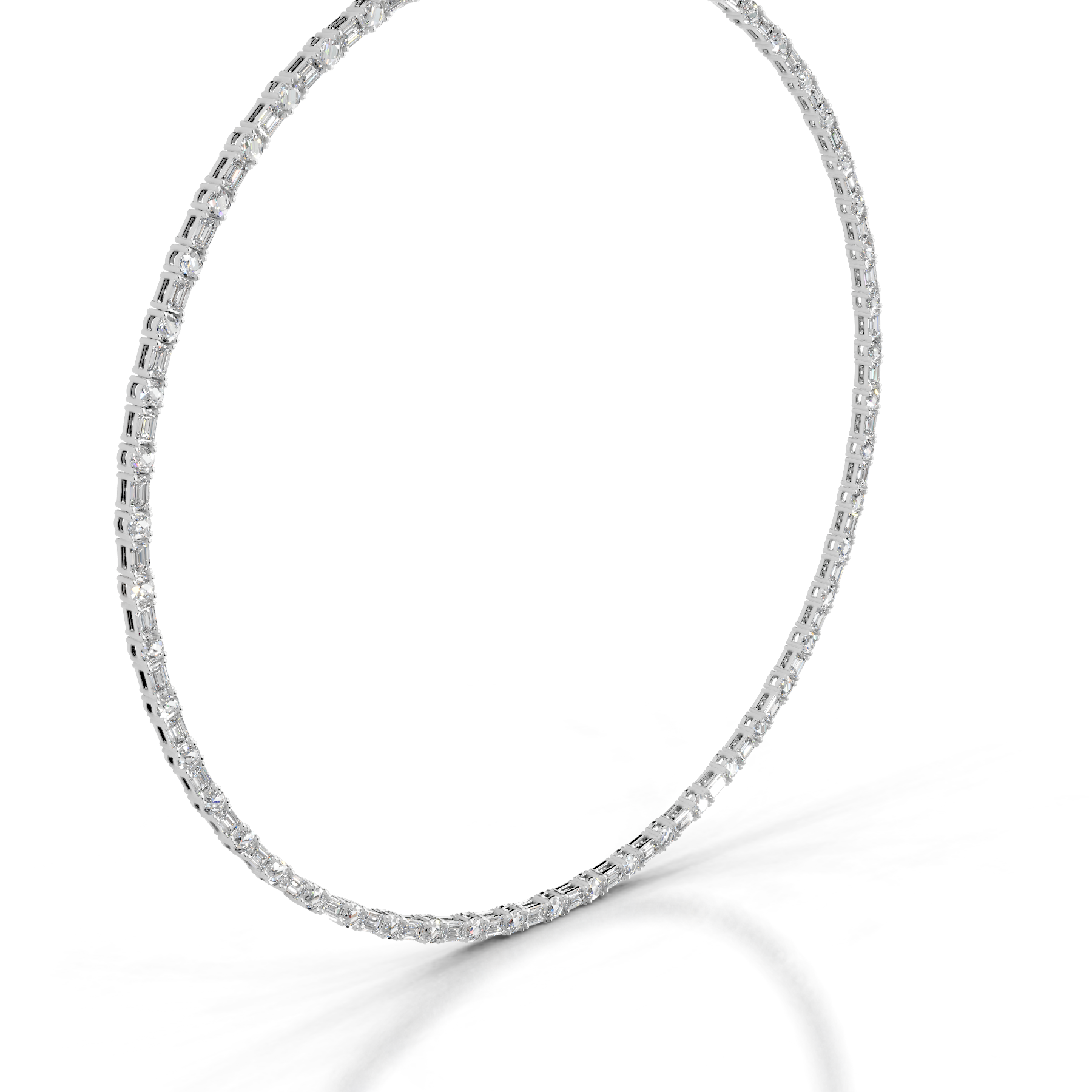 Isadora Lab Grown Diamond Tennis Collier (15 Carat) -14K White Gold