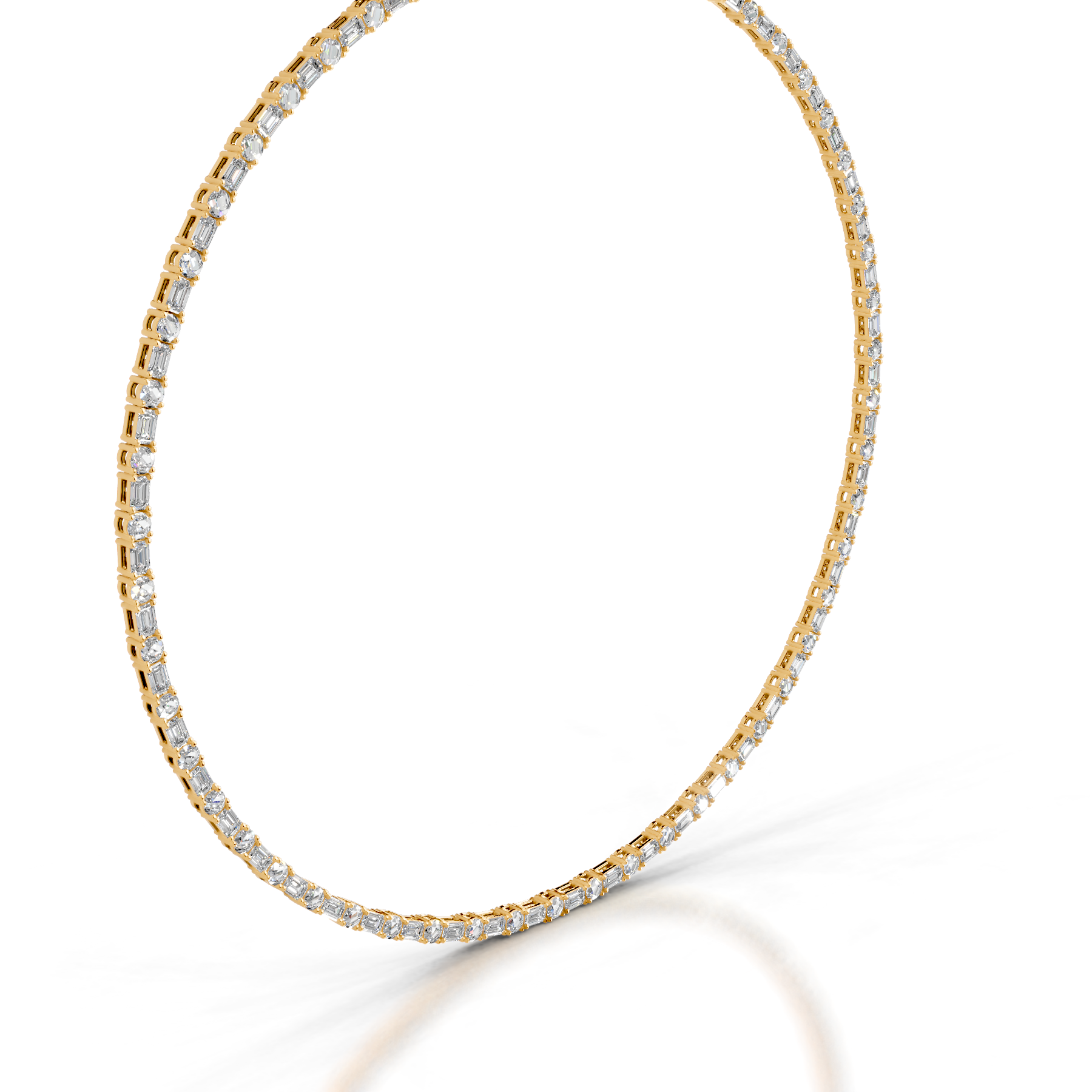 Isadora Diamond Tennis Collier (15 Carat) -18K Yellow Gold