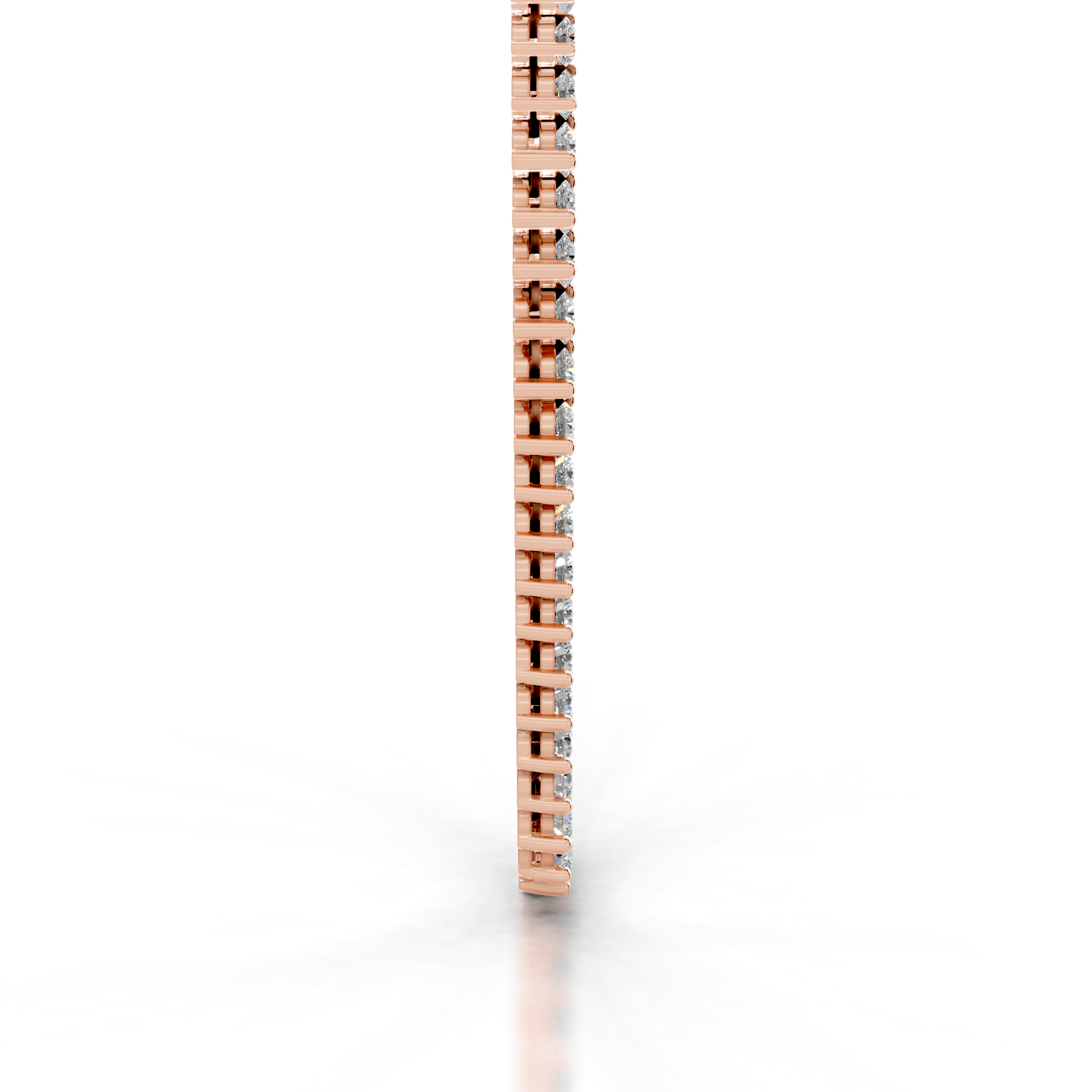 Lou Diamond Tennis Collier (4 Carat) -14K Rose Gold